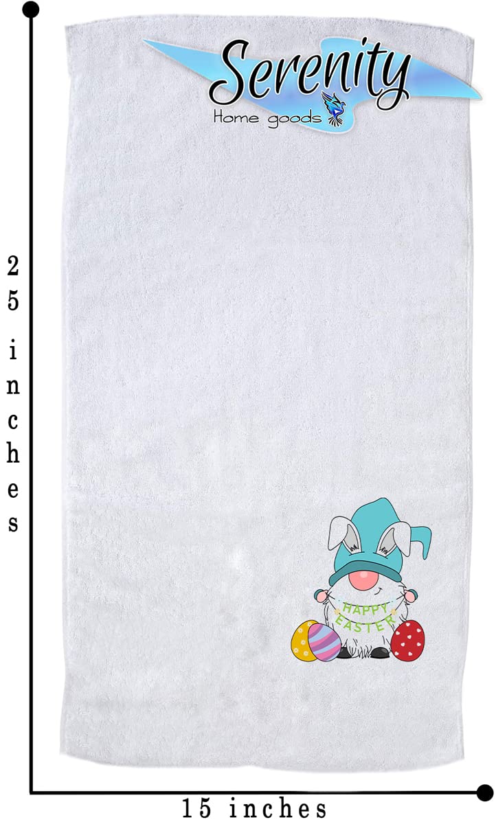 Religious Christian Easter Floral Hand Towel Set - Soft Kitchen & Bath Towels for Spring Summer Decor - Orange Pink Green Garden Themed Home Decorations - Perfect Housewarming Gift for Holidays, Weddings & Church Events