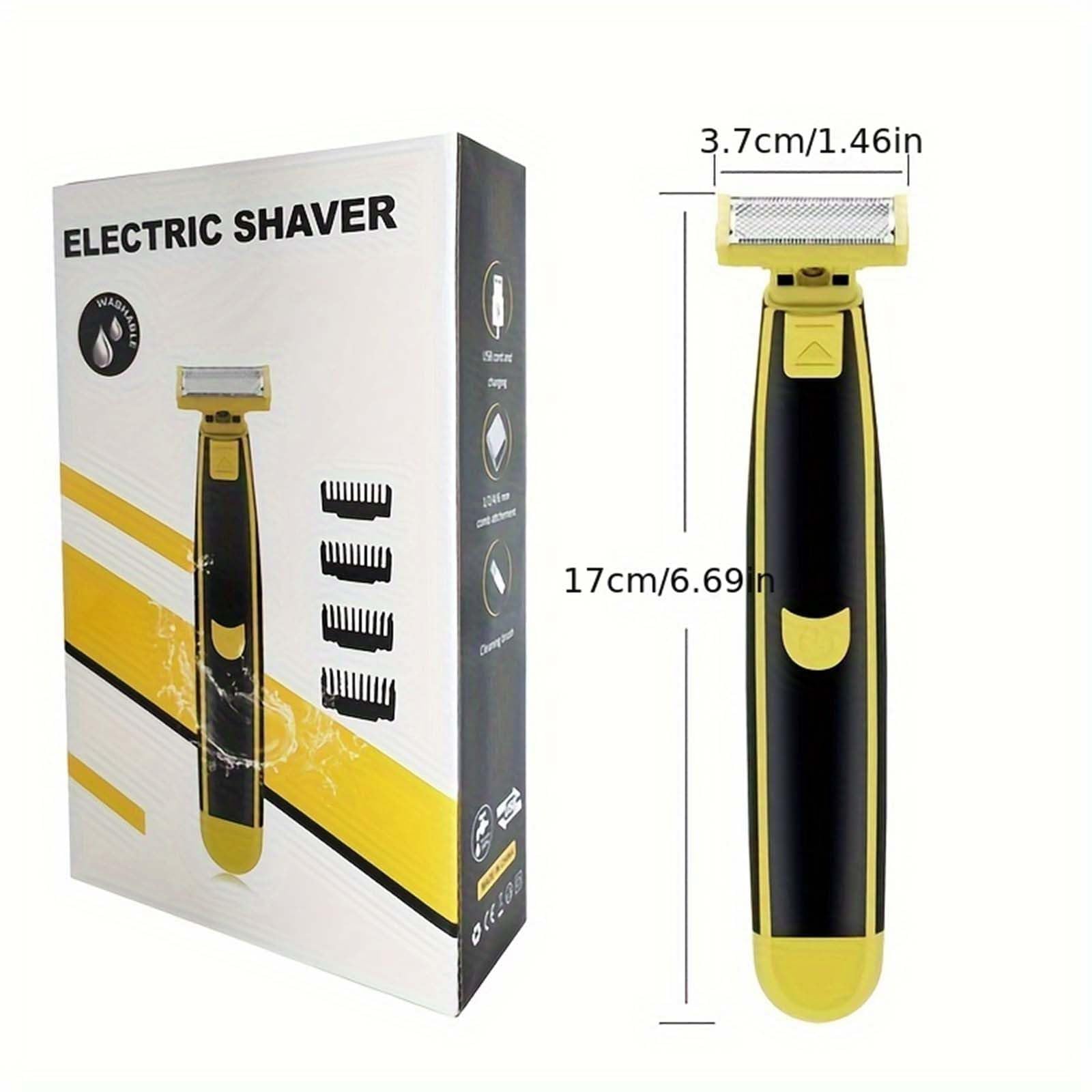 **Rechargeable Wet & Dry Electric Shaver for Men - Fast Shaving, Non-Slip & Durable - Includes Electric Shaver Cleaner (Model #8) - Perfect for Travel, Gym & Daily Grooming**