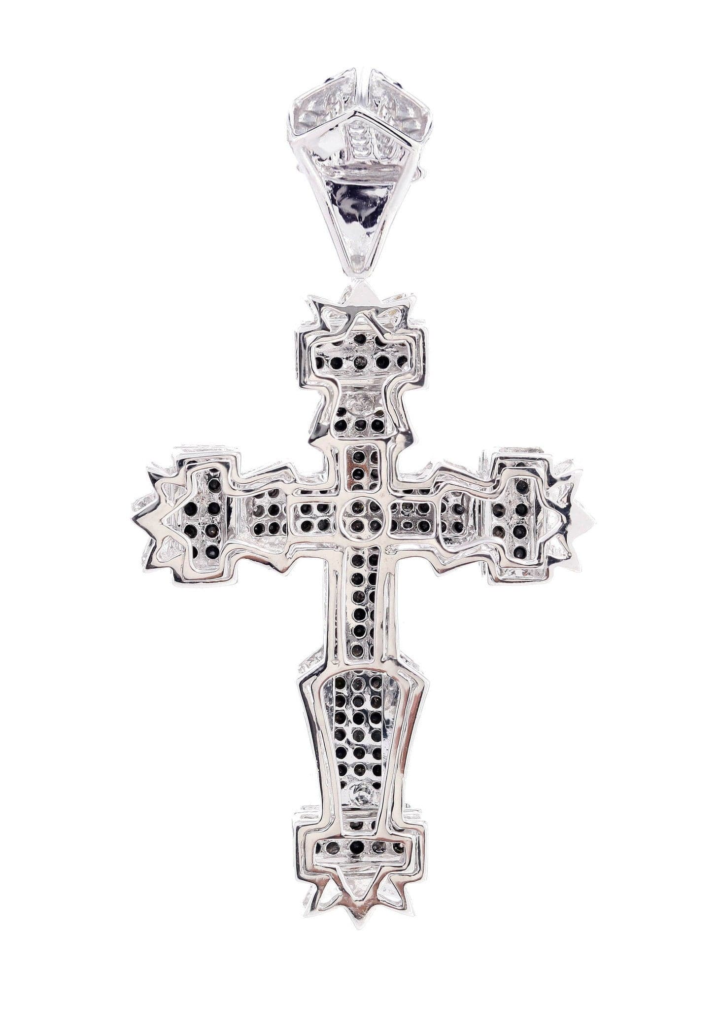 1.01 Carat Diamond Cross Pendant Necklace - 7.58 Grams Solid Gold Religious Jewelry for Women & Men - Perfect for Baptism, First Communion & Wedding Gifts