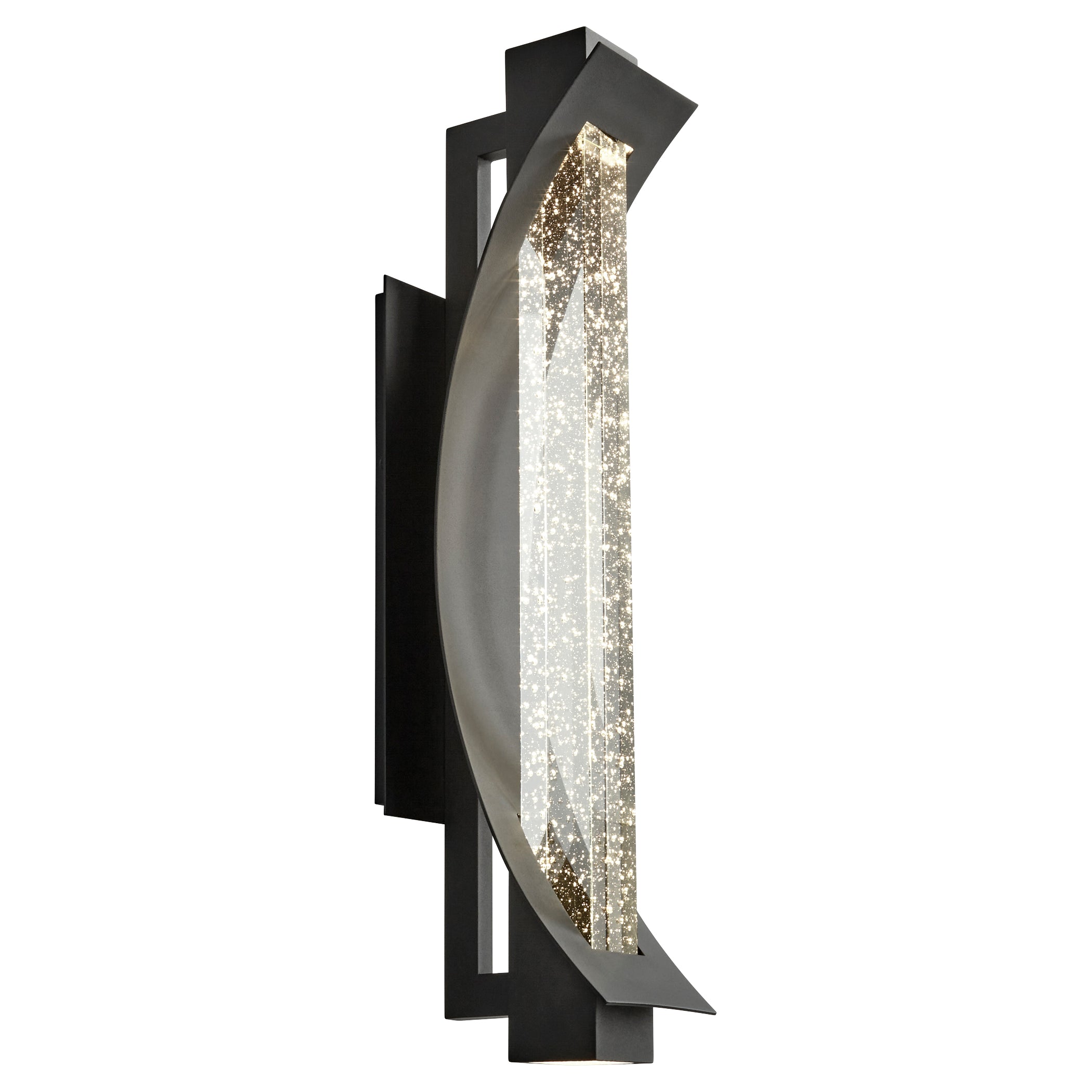 Oxygen Albedo 3 772 15 Outdoor Wall Sconce Light - 24 Inch Modern Black Exterior Lighting for Porch, Patio, and Garden Decor