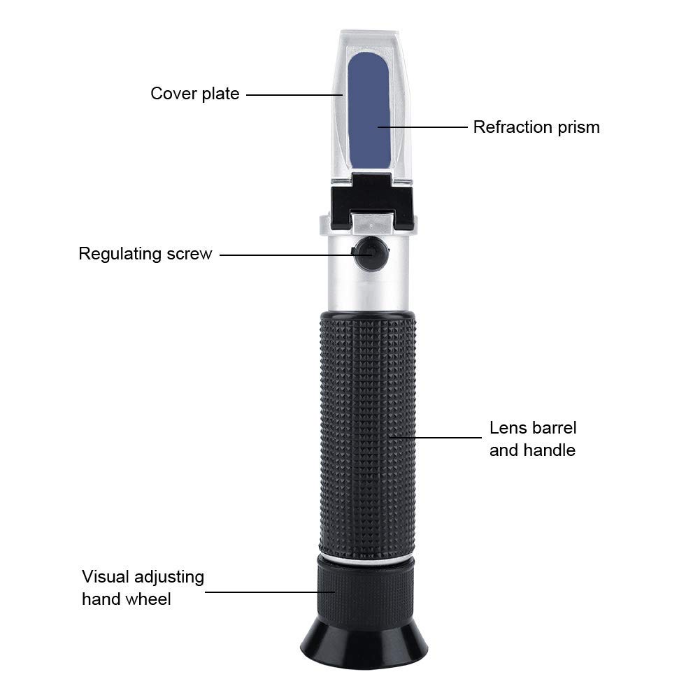 Professional 0-10% Brix Refractometer - Handheld Sugar Content Tester for Food, Jam, Beer, Milk & Fruit Juice | Perfect for Brewing, Winemaking & Food Processing