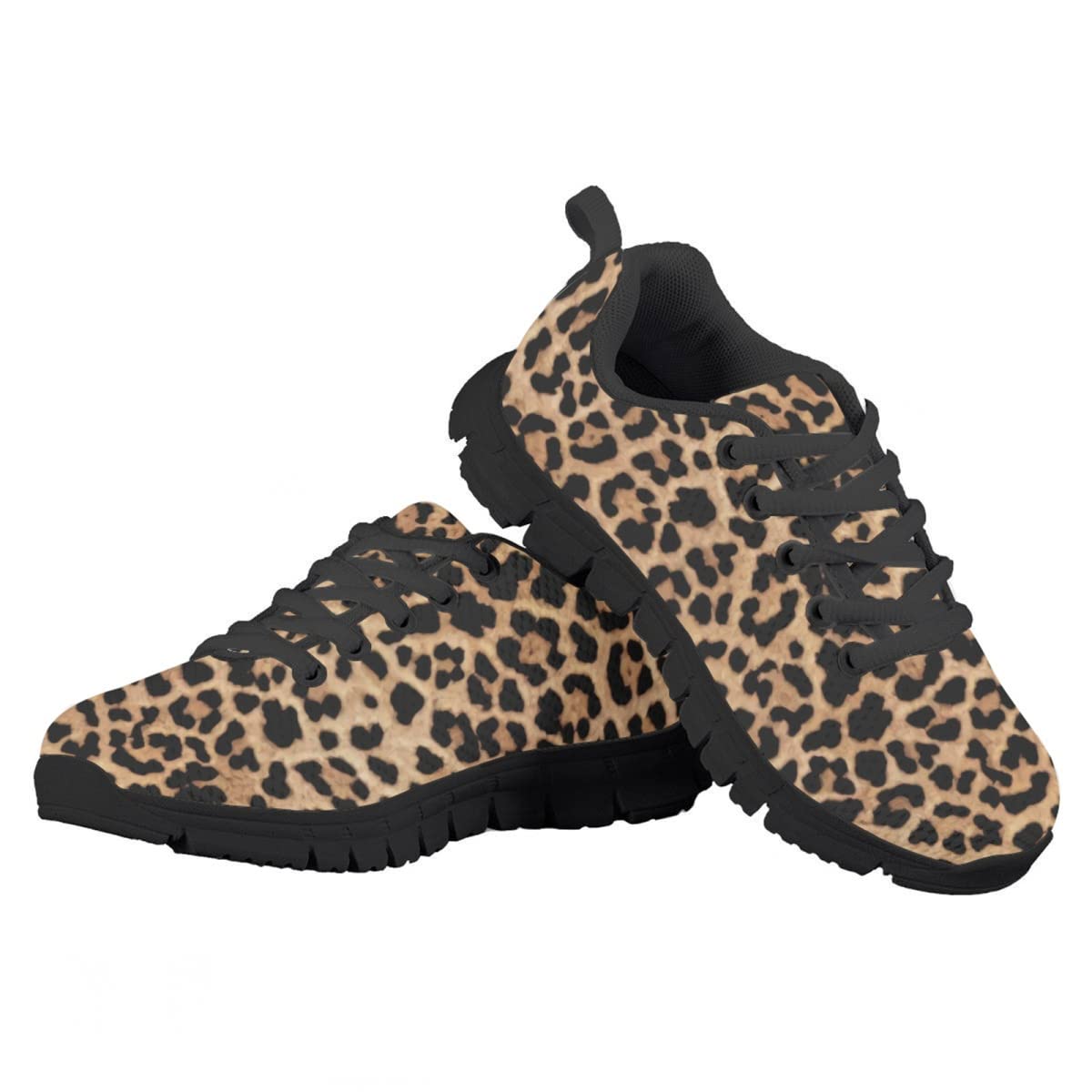 **Leopard Print Running Shoes for Girls - Lightweight Comfortable Kids Sneakers for Walking, Tennis & Sports | Animal Skin Design | Perfect Gift for Active Girls**    *(Use for school, gym, outdoor play, and casual wear - stylish & functional!)*