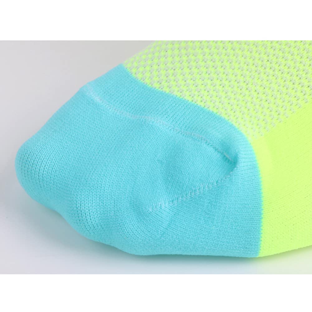 Cycling Socks Pro for Men & Women - Breathable Bike Riding Socks for XC, MTB, BMX Sports (Black, Pink, White, Green, Yellow) - Perfect for Road Cycling, Mountain Biking & Indoor Training