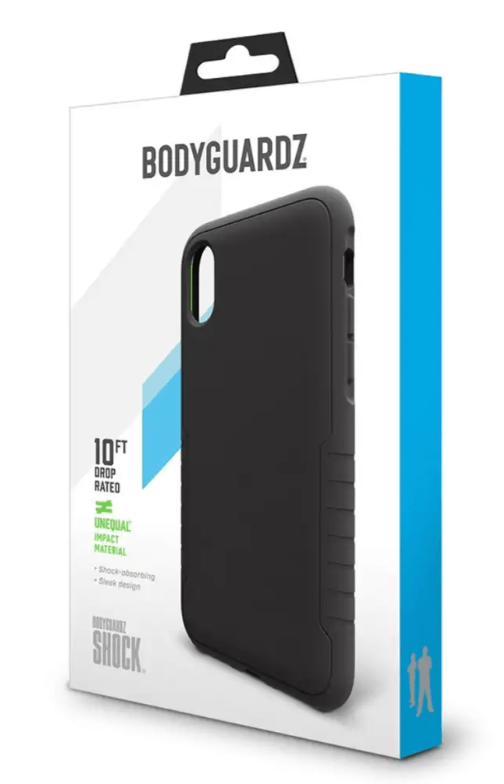 BodyGuardz Unequal iPhone X/Xs Black Protective Case - Slim & Durable Shockproof Cover for Everyday Use & Outdoor Activities