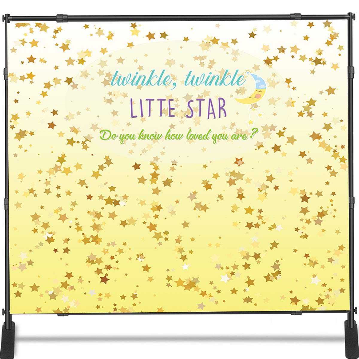 Twinkle Twinkle Little Star Baby Shower Backdrop - Custom Photo Booth Background for Newborn Celebrations, Birthday Parties & Family Events