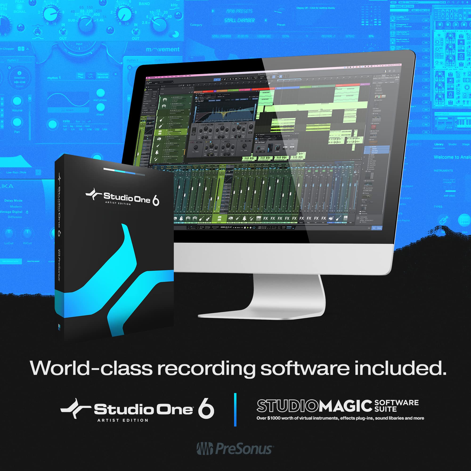 PreSonus Faderport USB DAW Controller with Studio One Artist & Ableton Live Lite - Professional Music Production Control Surface for Recording, Mixing & Home Studio Use