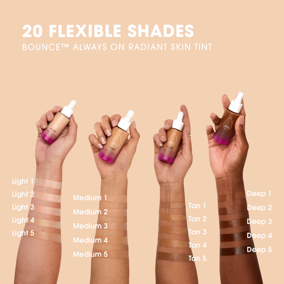 Beautyblender Bounce™ 12-Hour Always On Radiant Skin Tint Serum with Color - Lightweight Foundation for Flawless, Long-Lasting Coverage - Perfect for Daily Wear & Special Occasions