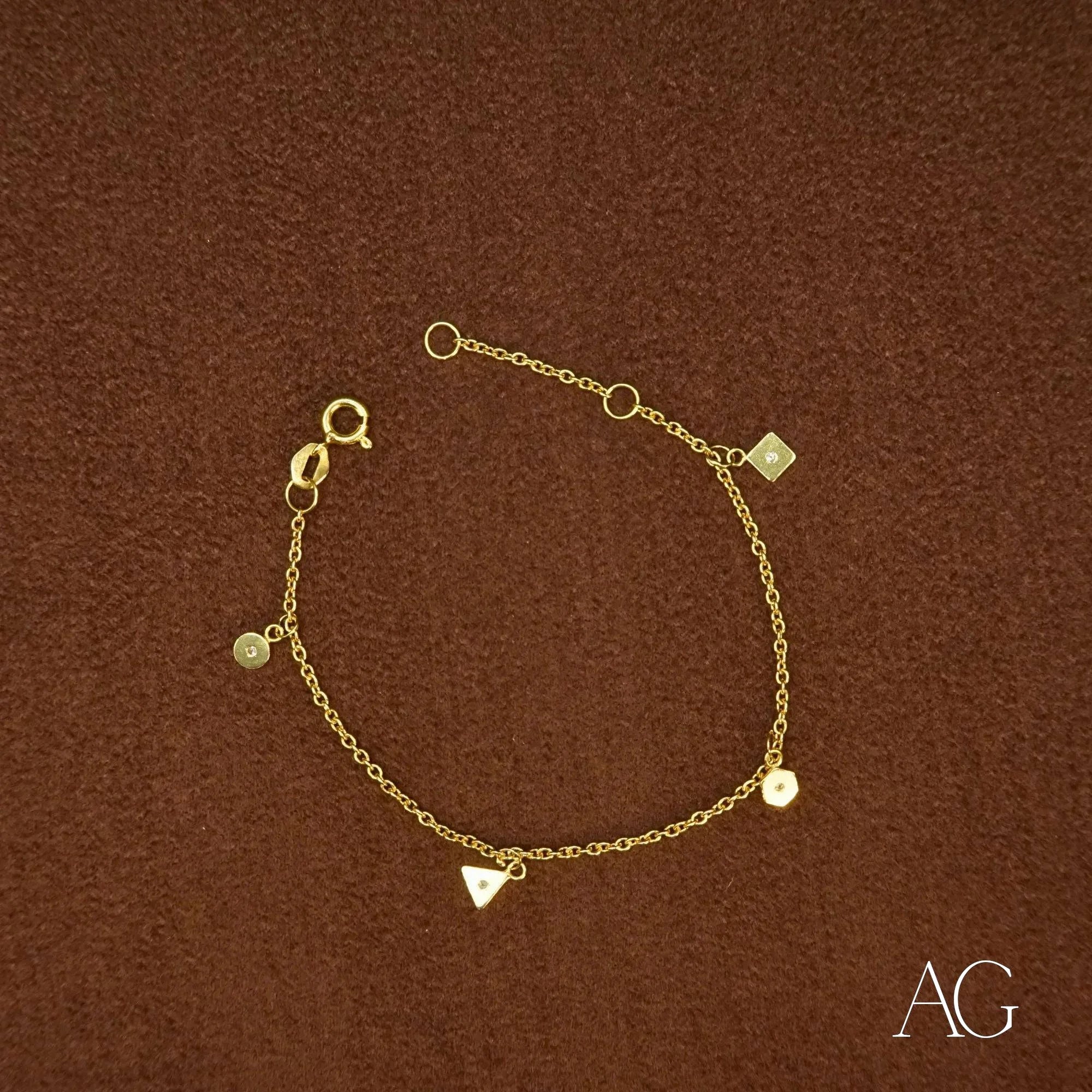 18K Gold CZ Bracelet for Kids - Elegant & Durable Jewelry for Girls, Birthday Gifts, Special Occasions | Perfect for Parties, School Events & Everyday Wear
