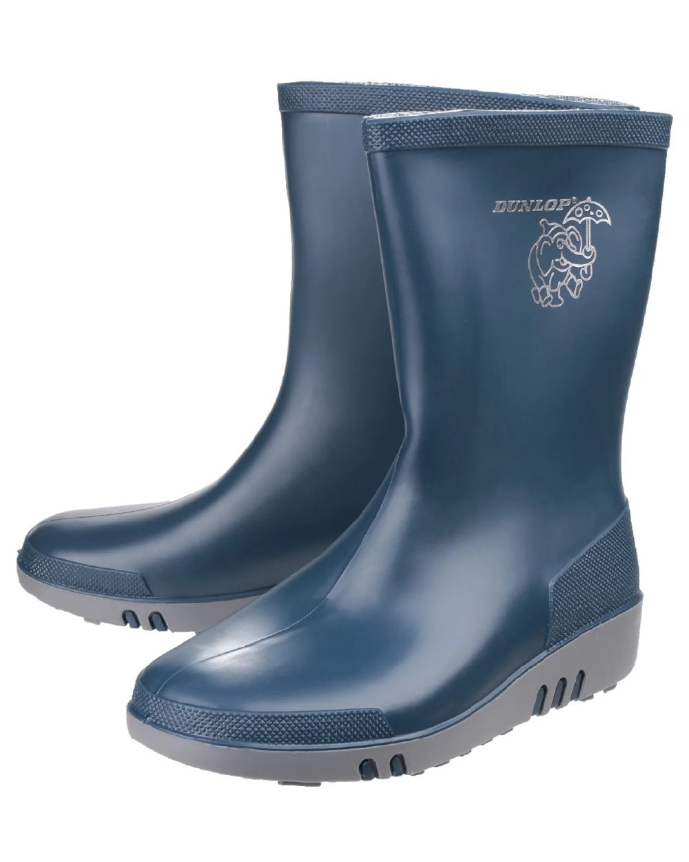 Dunlop Kids Mini Elephant Rain Boots - Waterproof Rubber Booties for Boys & Girls - Perfect for Puddles, Playground & Outdoor Adventures