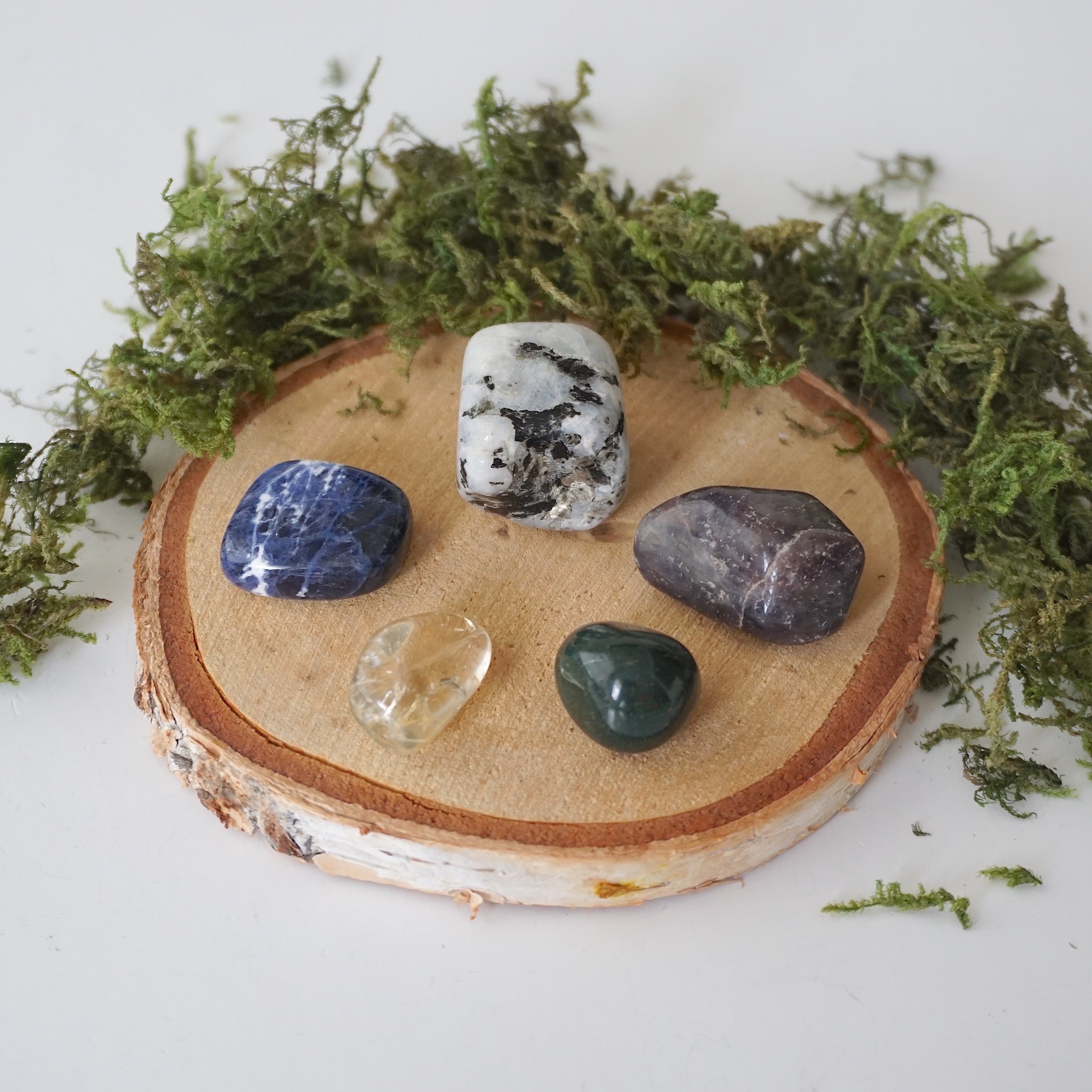Natural Inner Peace Crystals Healing Stone Set - Chakra Balancing Gemstones Collection with Velvet Pouch | Meditation, Yoga, Home Decor & Spiritual Gift