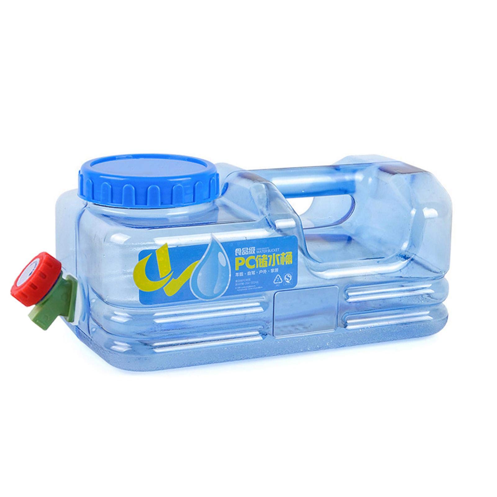 Naysku 5.5L Reusable Plastic Water Jug - BPA-Free Camping Water Container with Anti-Splash Lid, Portable Gallon Water Storage for Outdoor Adventures, Hiking, Emergency Preparedness and Home Use