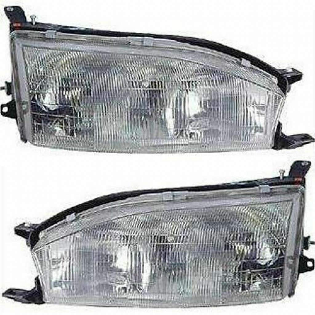 1992-1994 Toyota Camry Headlights Pair - Driver & Passenger Side Replacement (Part# TO2502105 TO2503105) - Compatible with 81150-06011 81110-06011 - Perfect for Night Driving & Vehicle Restoration Projects