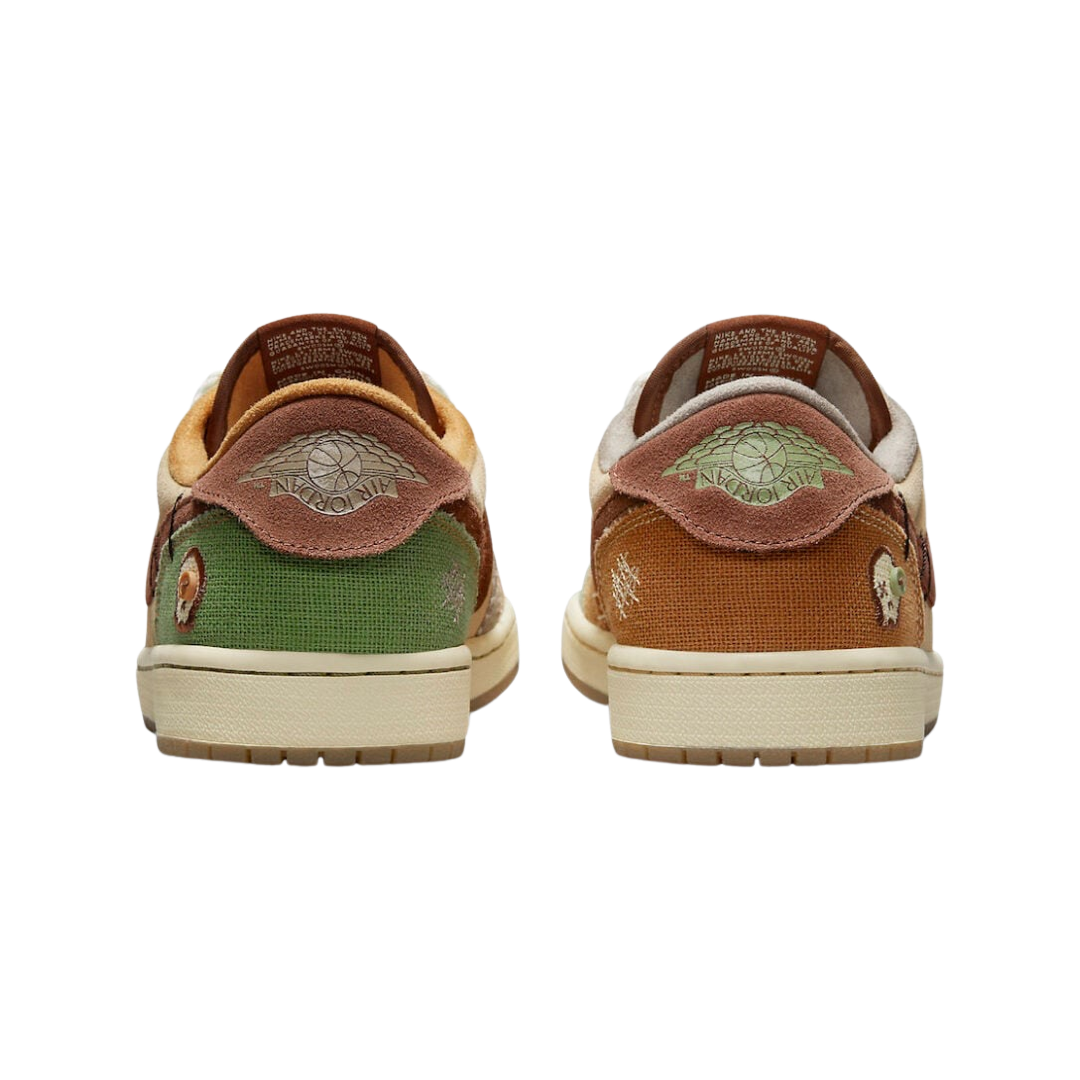 Air Jordan 1 Low OG Zion Williamson Voodoo Flax Muslin Fauna Brown Basketball Shoes - Stylish Sneakers for Streetwear & Casual Outfits