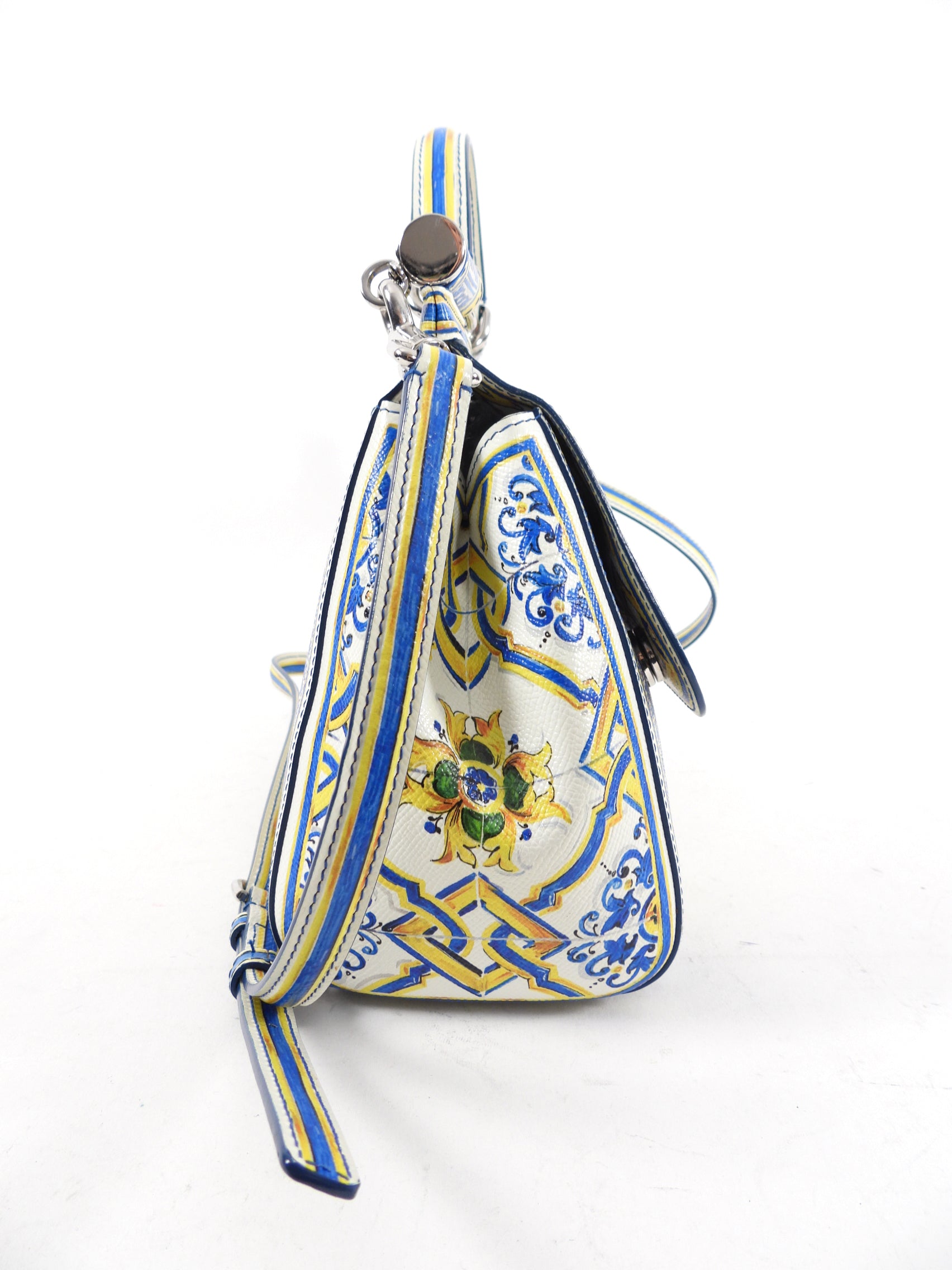 Dolce & Gabbana Medium Miss Sicily Majolica Tile Shoulder Bag - Elegant Italian Designer Handbag for Women, Perfect for Parties, Weddings & Special Occasions