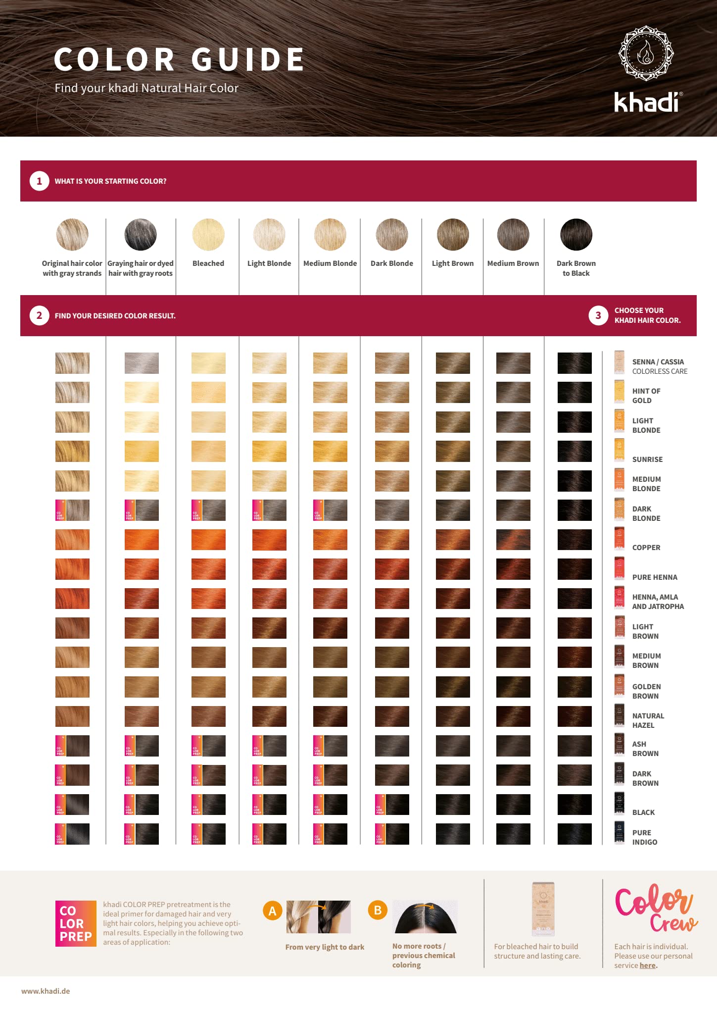 Khadi Dark Blond 100% Plant-Based Hair Color - Natural Vegan Hair Dye for Matt Medium Ash to Rich Dark Blonde (No Reddish Tones) | 100g Certified Organic Cosmetics | Perfect for Sensitive Scalp & Eco-Conscious Consumers