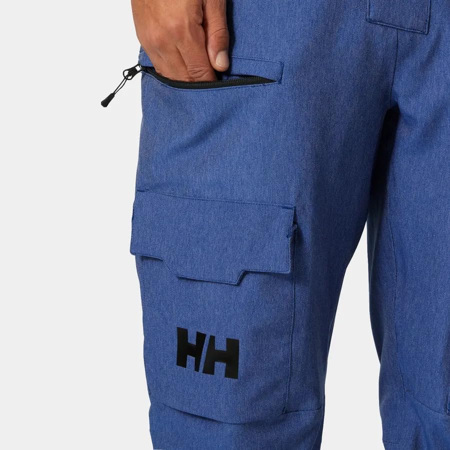 Helly Hansen Men's Sogn Bib Cargo Ski Pants - Waterproof Insulated Snow Pants with Adjustable Fit & Breathable Fabric for Skiing, Snowboarding & Winter Outdoor Activities