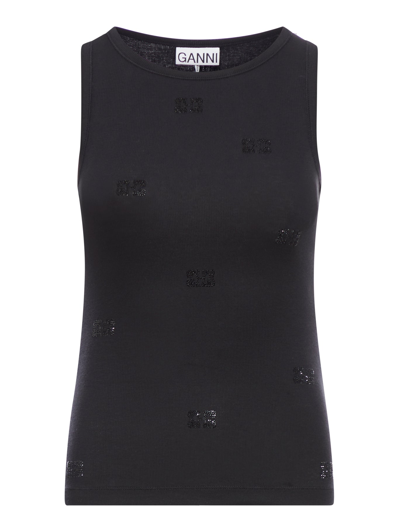 Black Rhinestone Butterfly Tank Top for Women - Elegant Summer Blouse for Parties, Beach, and Casual Outings