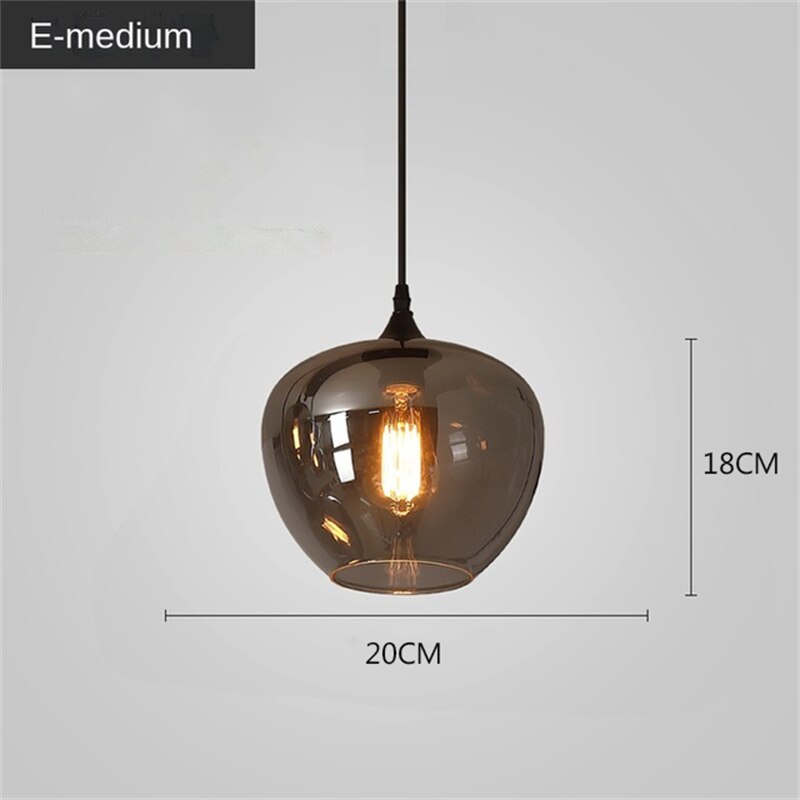 Nordic Glass LED Pendant Lights - Modern Hanging Lighting Fixtures for Kitchen Island, Dining Room & Bedroom Decor