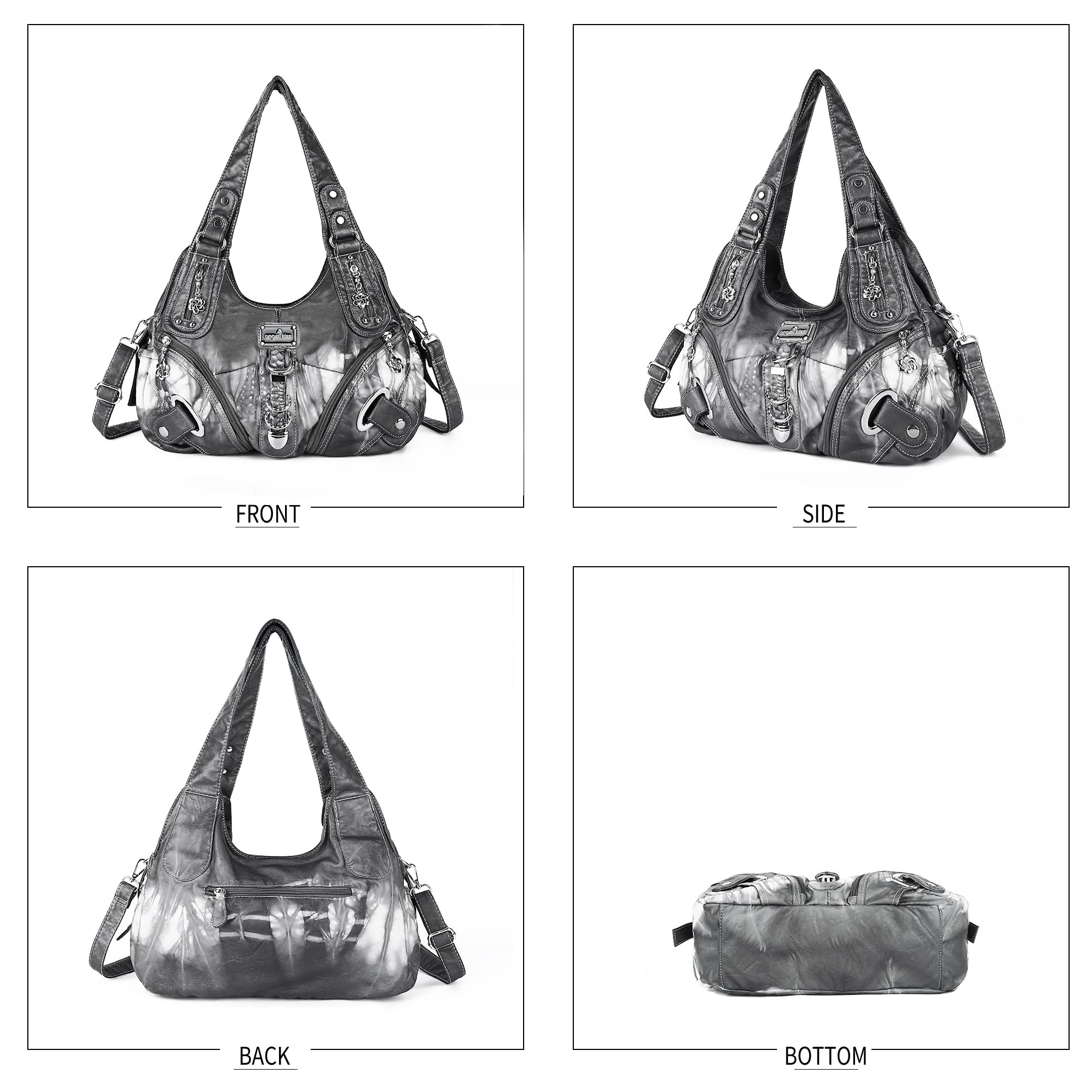 Angelkiss Women's Hobo Purses & Handbags - Large Satchel Shoulder Bag for Daily Use, Work, Travel & Shopping