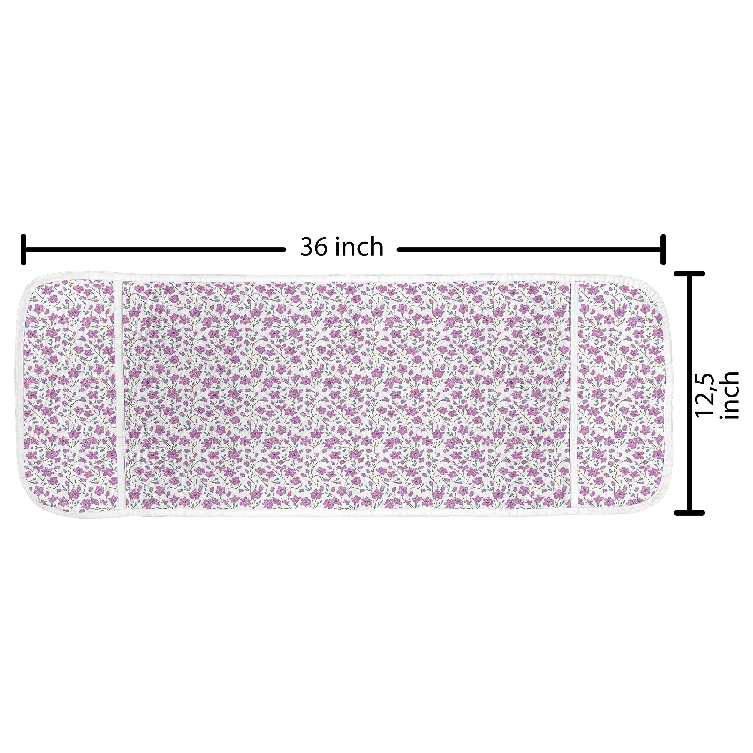 Ambesonne Floral Microwave Cover - Waterproof Pink Magnolia Design with Pockets, 36