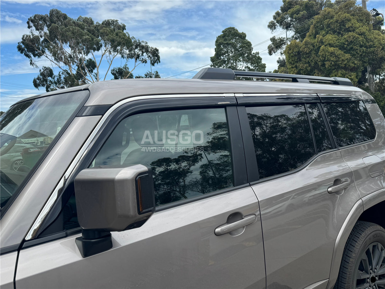 Premium Stainless Steel Window Deflectors for 2024+ Lexus GX550 - Rain Guards & Wind Noise Reducer for All-Weather Protection - Perfect for Off-Roading & Highway Driving