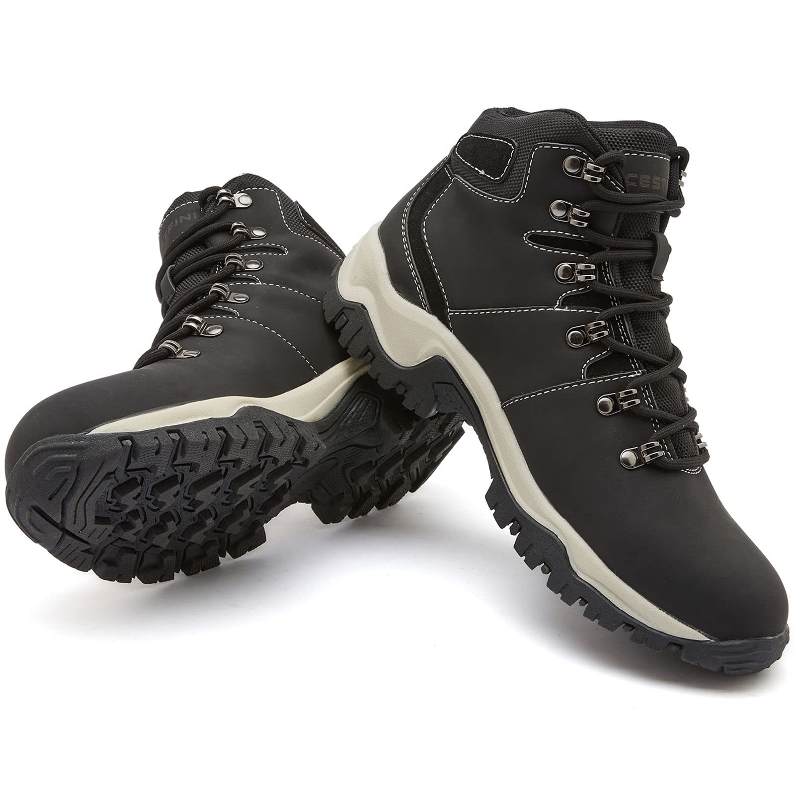 **Men's Waterproof Hiking Boots - Slip Resistant Outdoor Trekking Shoes for Backpacking, Construction & Trail Walking - Durable Lightweight Work Boots for Hiking Adventures**