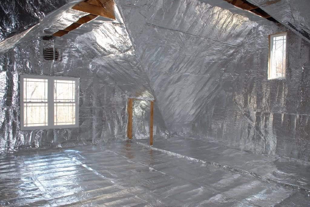 250 sqft Radiant Barrier Attic Foil Reflective Insulation - 4' x 50' Perforated Heat Shield for Home & Garage - Energy Saving Roof Insulation for Summer & Winter Temperature Control