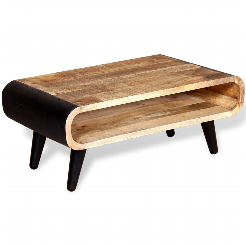 Rustic Mango Wood Coffee Table - 35.4