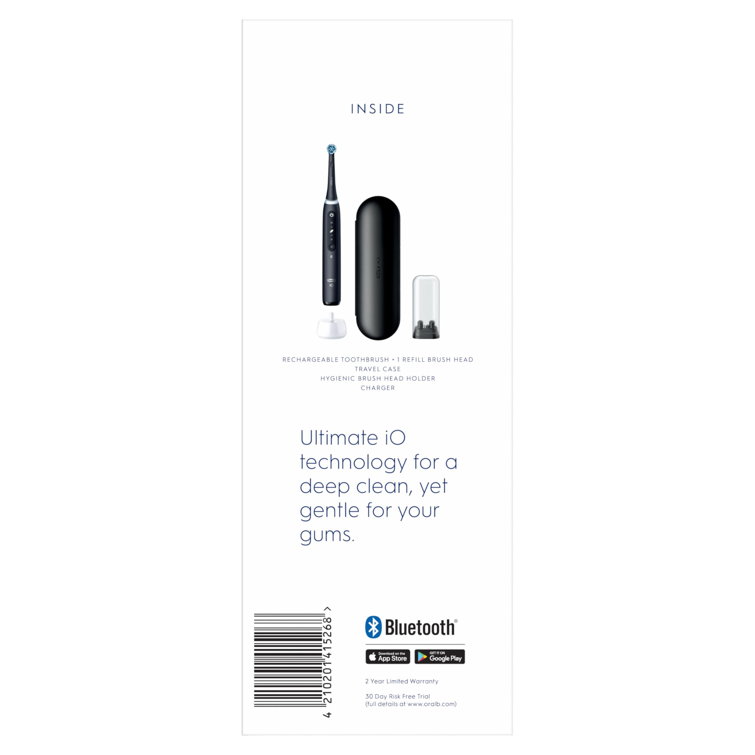 Oral-B iO5 Electric Toothbrush for Adults - 5 Cleaning Modes with Teeth Whitening, Includes 1 Brush Head & Travel Case, UK 2-Pin Plug (Black) - Perfect for Home Use, Travel & Daily Oral Care