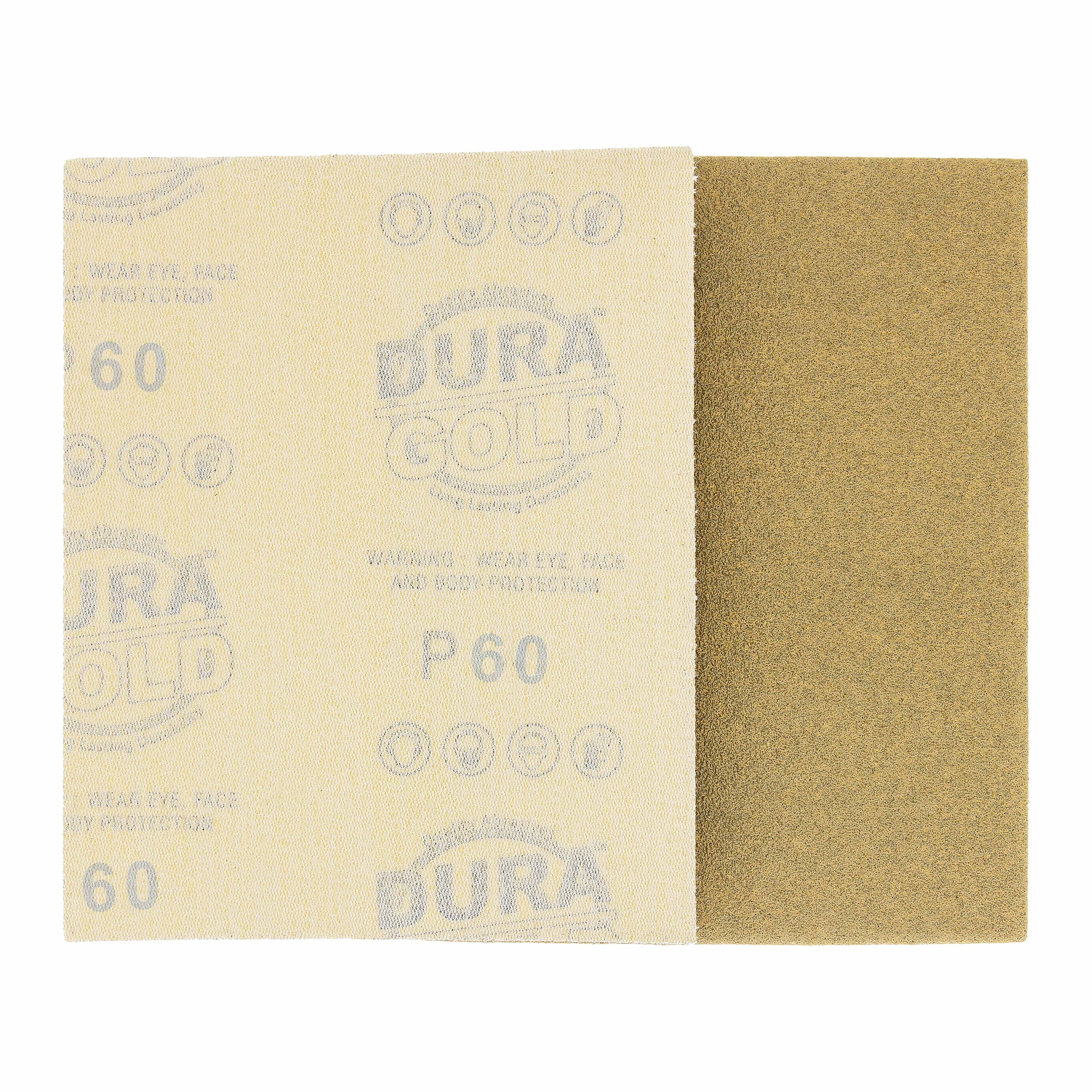 60 Grit 1/4 Sheet Hook & Loop Sandpaper 5.5
