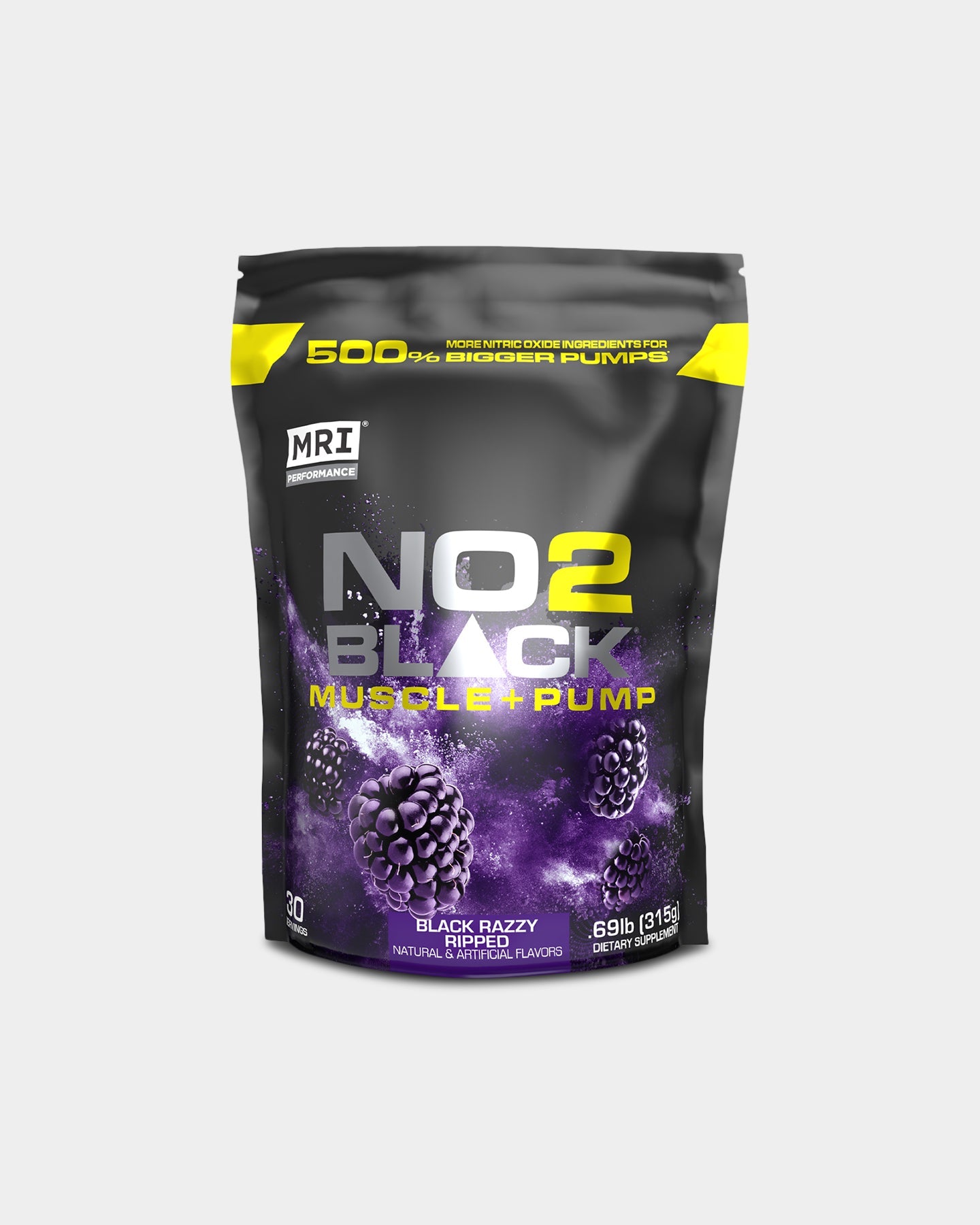 MRI Performance NO2 Black Pre-Workout Supplement - Boost Energy, Focus & Endurance for Intense Training & Gym Sessions