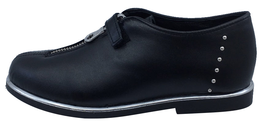Luccini Girls Front Zip Slip-On Loafers Shoes for Toddlers - Black | Comfortable & Stylish for School, Playdates & Casual Outings