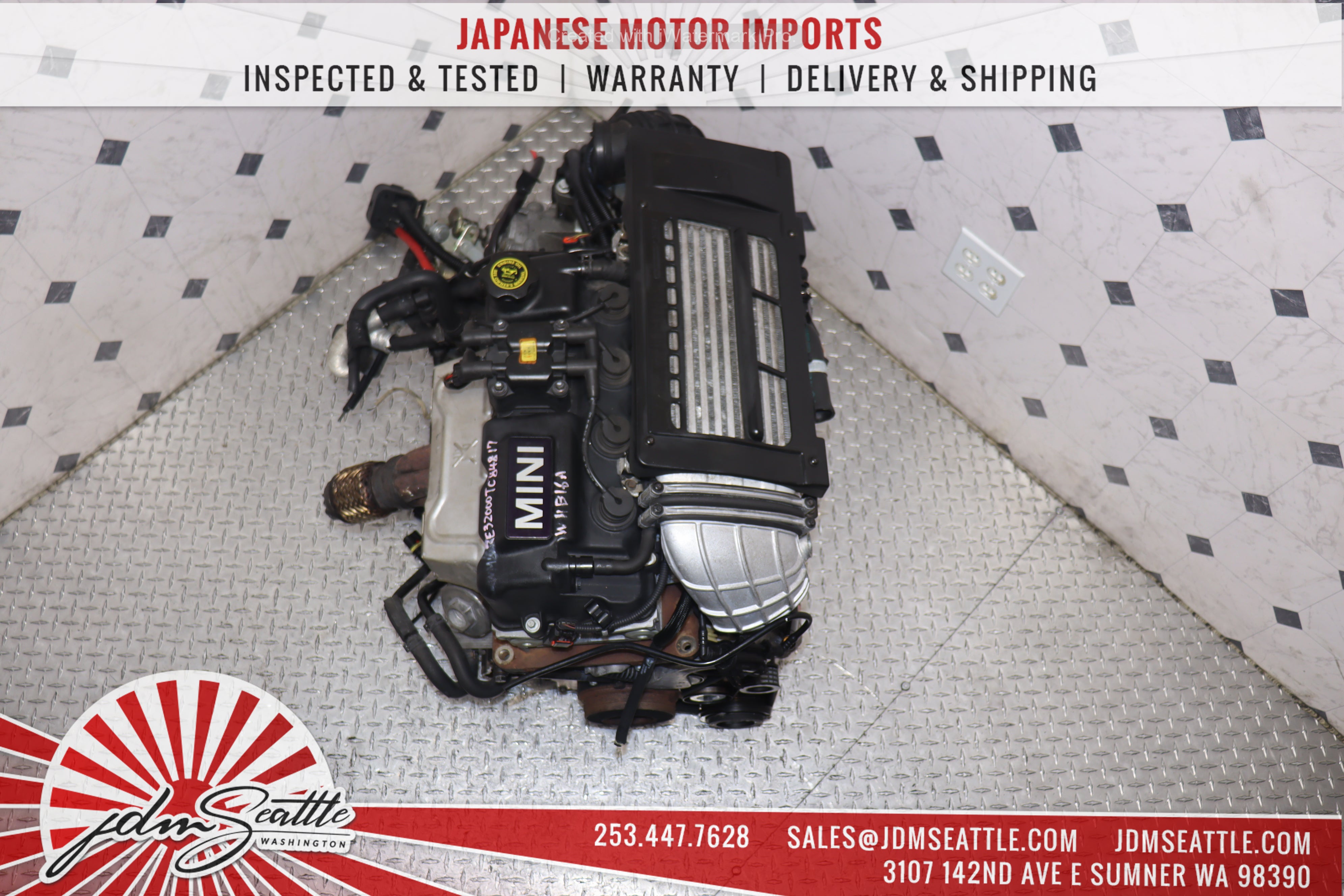 2002-2006 MINI Cooper S Supercharged 1.6L Engine with 6-Speed Manual Transmission - Low Mileage JDM Import - Complete Motor Swap for Performance Upgrade | Perfect for Mini Cooper Restoration & Racing Projects