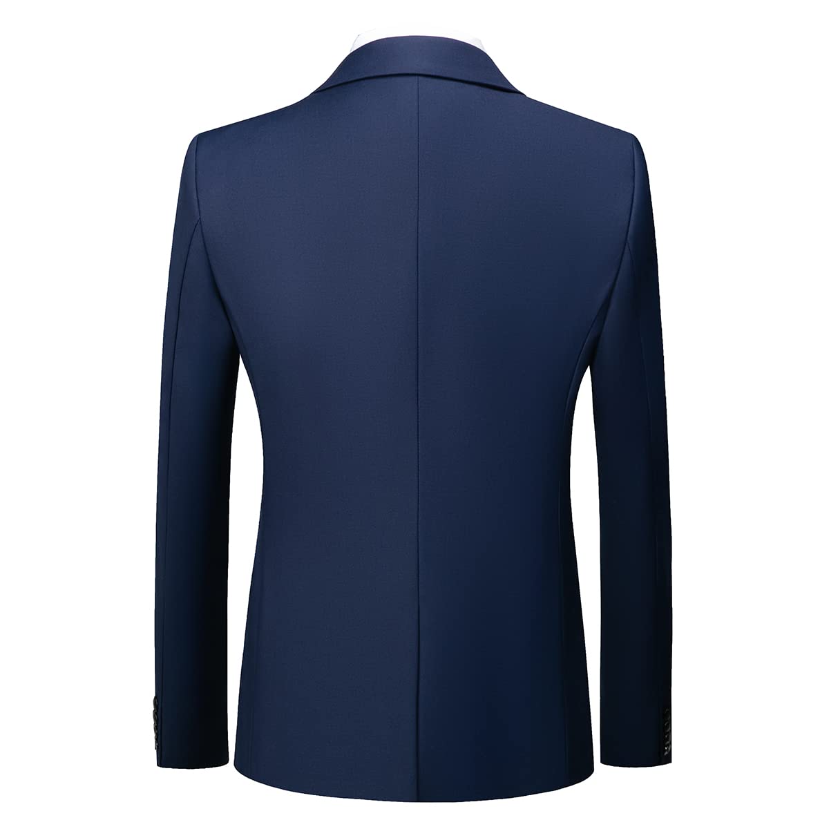 Men's Casual Single Breasted Blazer Jacket for Wedding & Business - Black