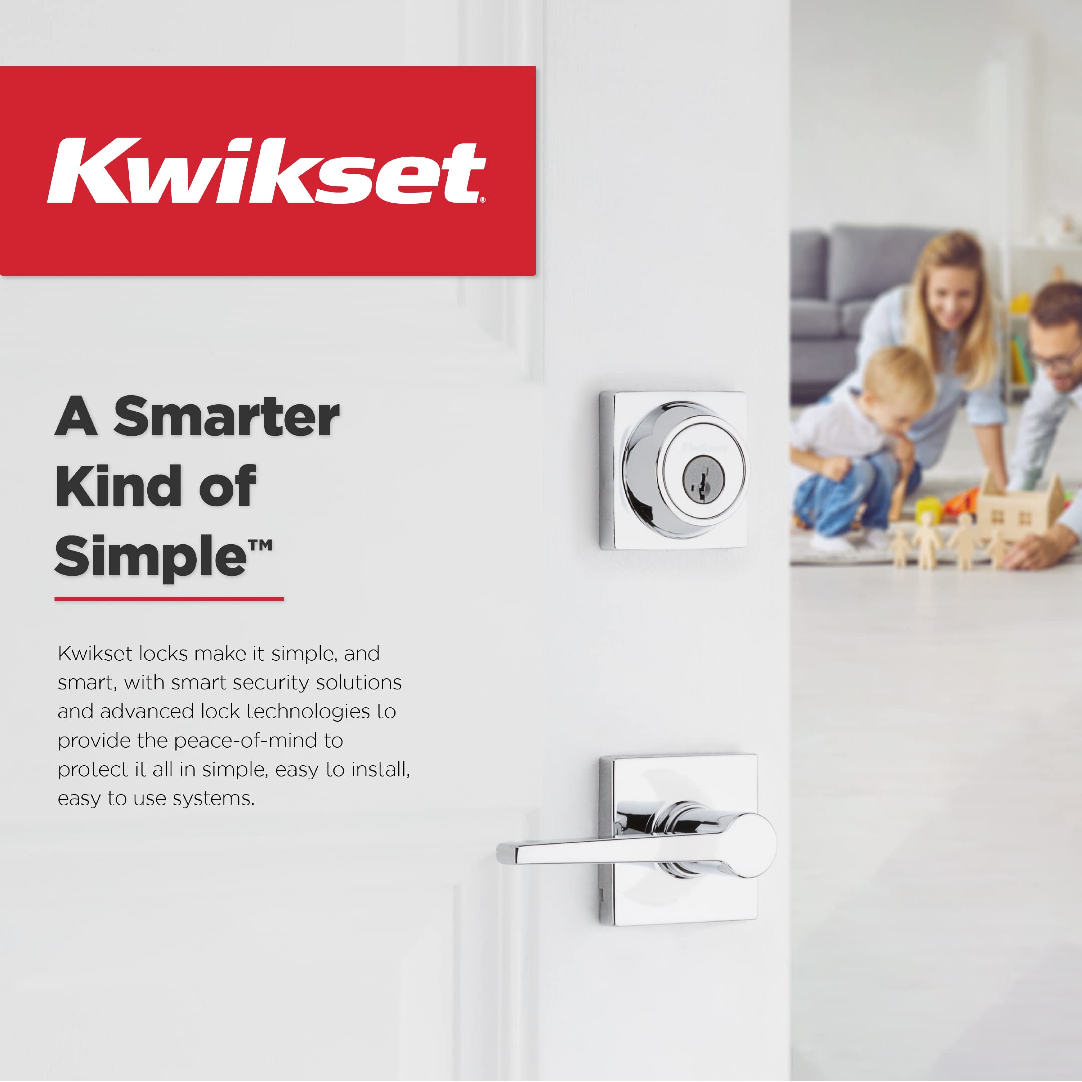 Kwikset Tripoli Lever Interior Door Handle - Reversible Non-Locking Matte Black with Microban Protection for Closet, Hallway & Bedroom Doors | Durable & Antimicrobial for High-Traffic Areas