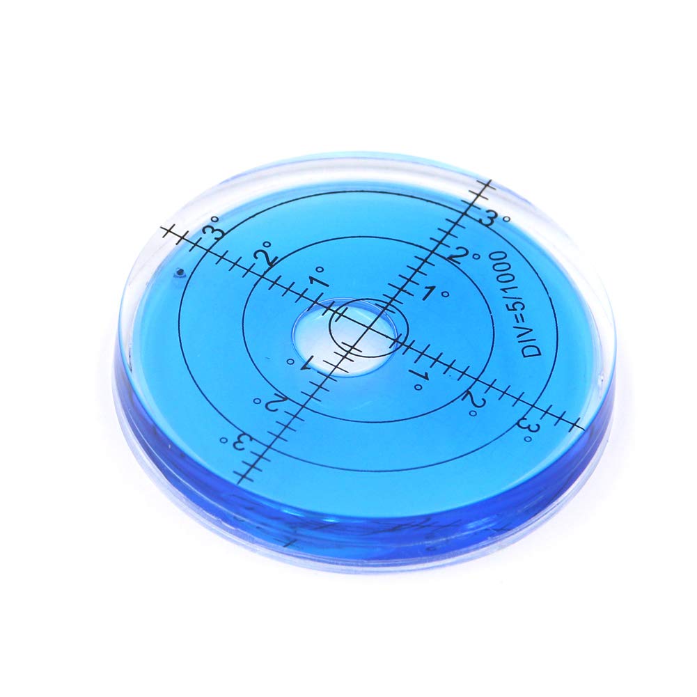 Chiloskit 66mm Bullseye Spirit Level Round Bubble Level Tool for RV Appliances - High Accuracy 30'/2mm (Blue) - Perfect for RV Camping, Home Renovation & DIY Projects