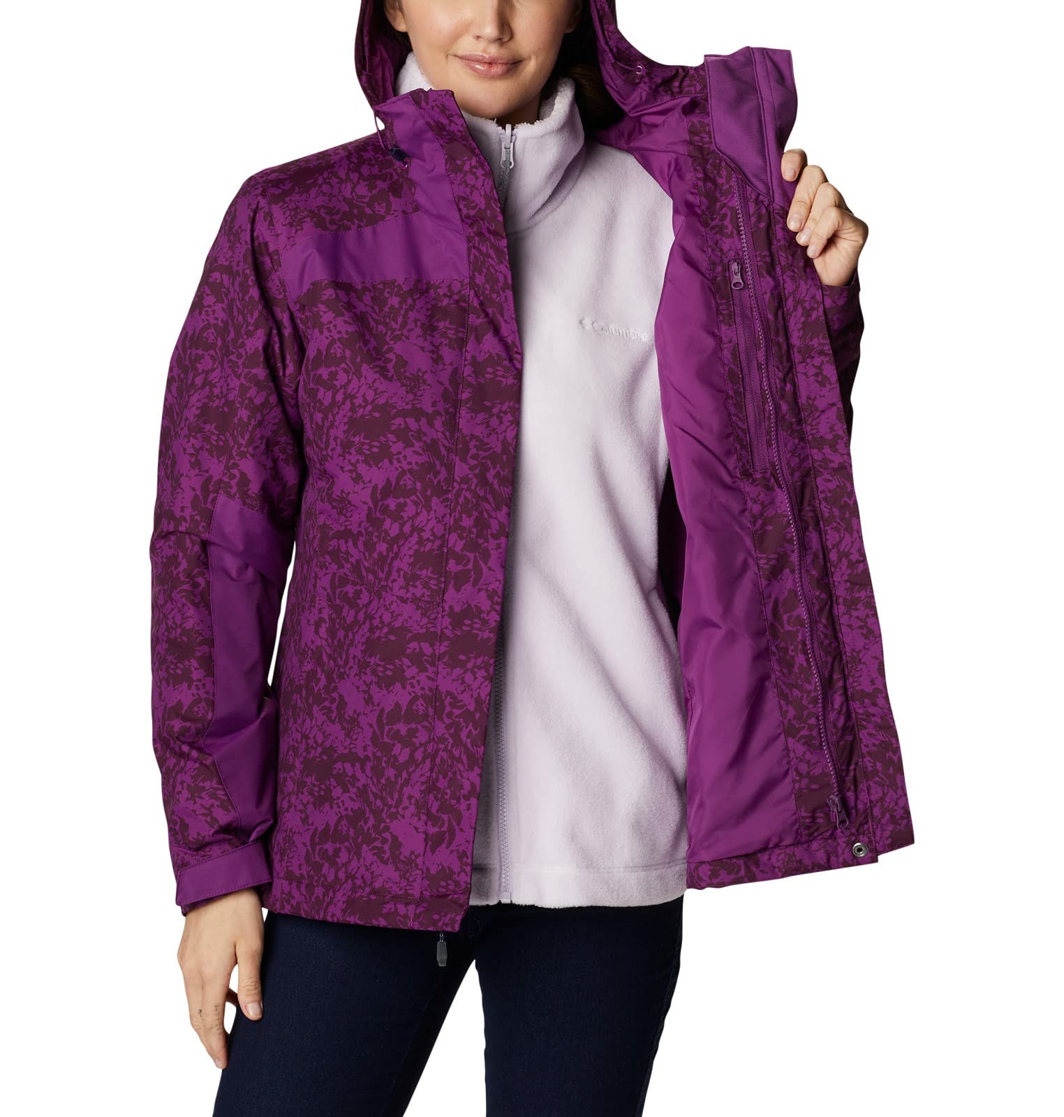 Columbia Women's Tunnel Falls™ Interchange Jacket - Waterproof & Breathable 3-in-1 Jacket for Hiking, Skiing & Outdoor Adventures