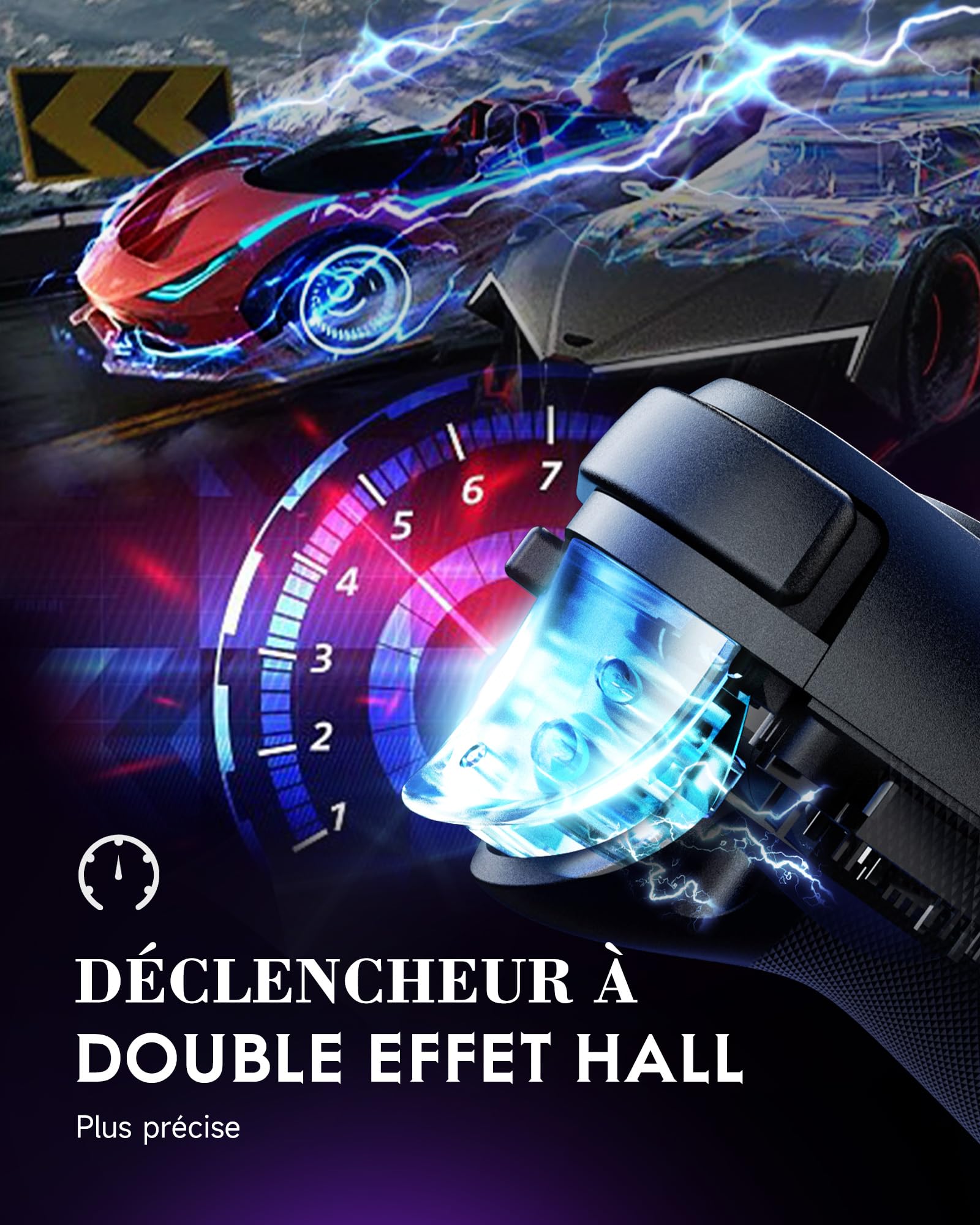 EasySMX M10 Wireless Game Controller for iPhone & iOS - Hall Effect Triggers, Dual Joysticks - Perfect for Mobile Gaming, Cloud Gaming & Console Streaming