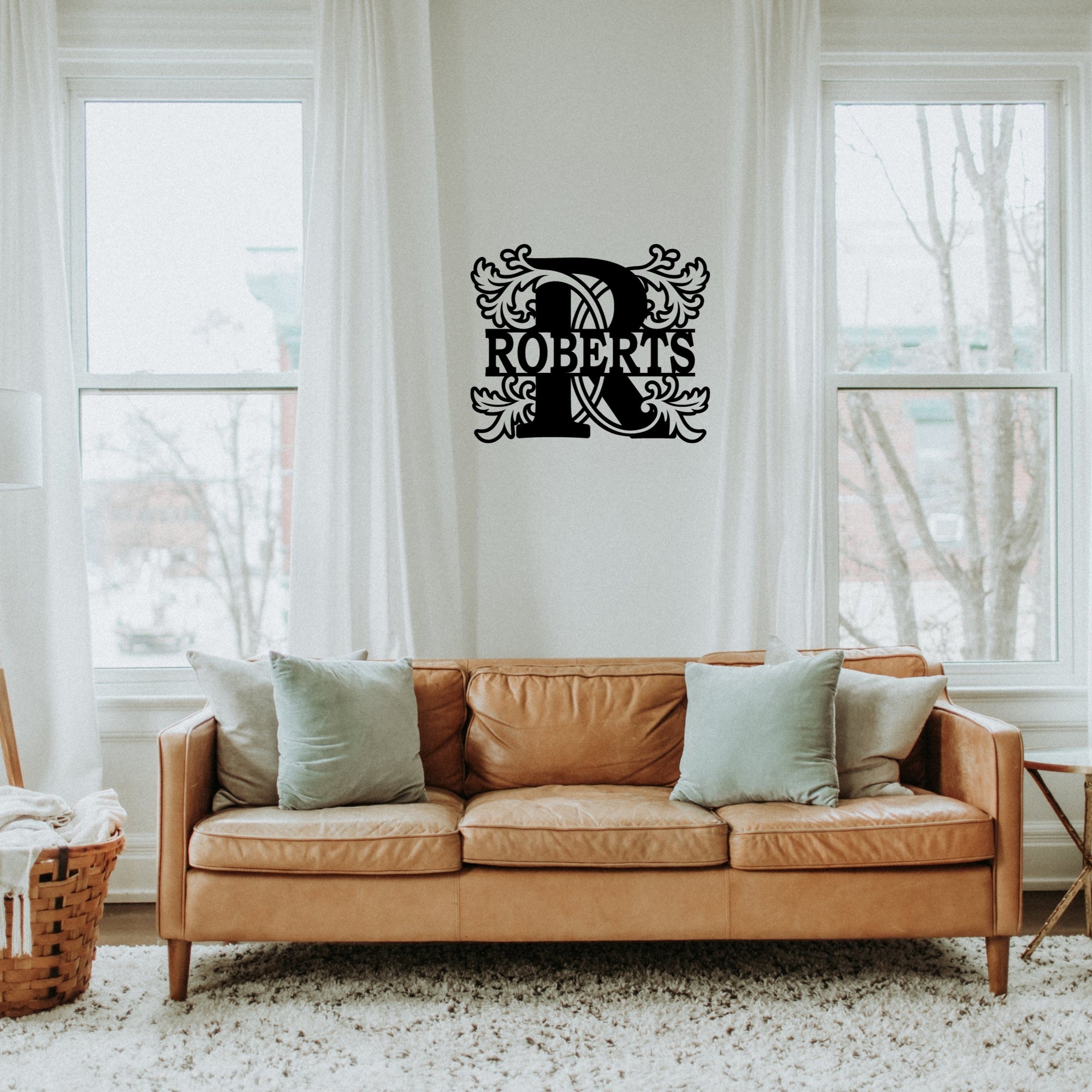 Custom Monogram Metal Sign - Personalized Split Letter Wall Decor for Home, Office & Wedding - Perfect for Rustic, Farmhouse & Modern Interiors