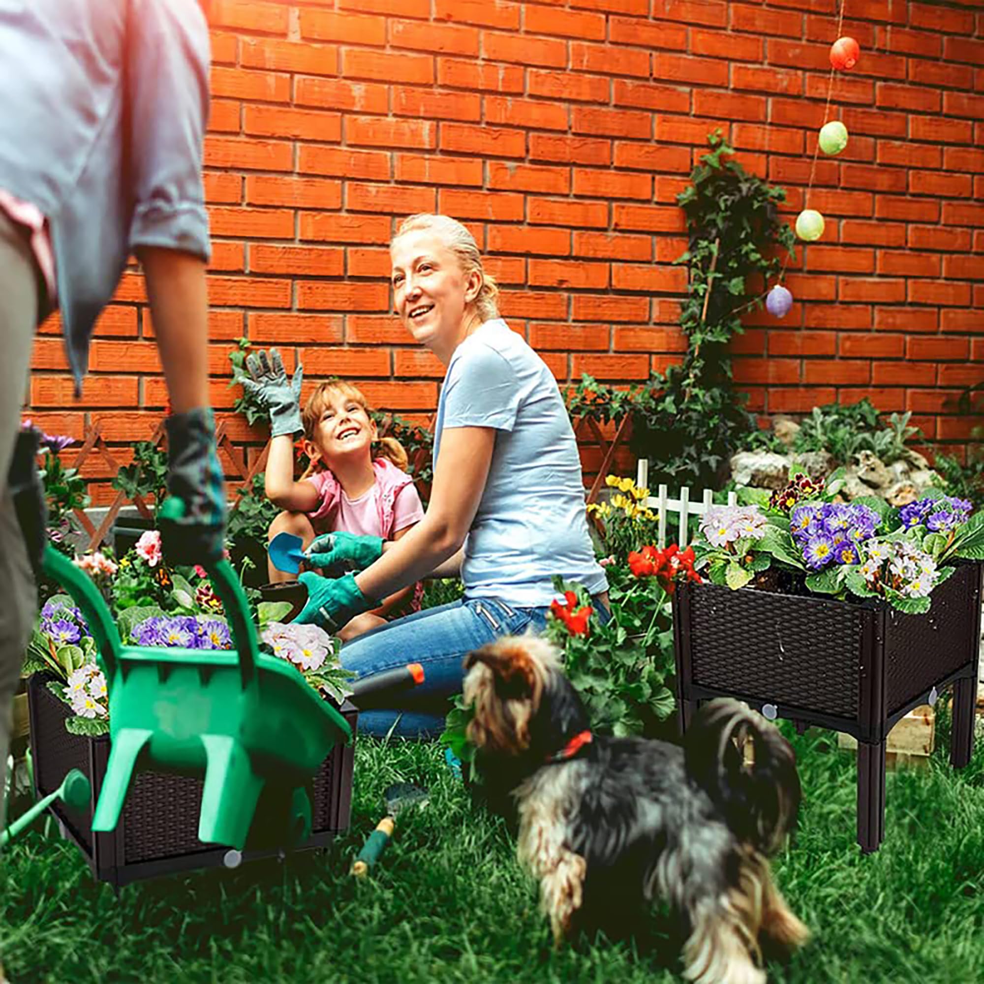 Raised Garden Bed Planter Box with Legs - Elevated Outdoor Planter for Flowers, Vegetables, Tomatoes & Herbs - Perfect for Garden, Patio, Balcony & Deck Planting