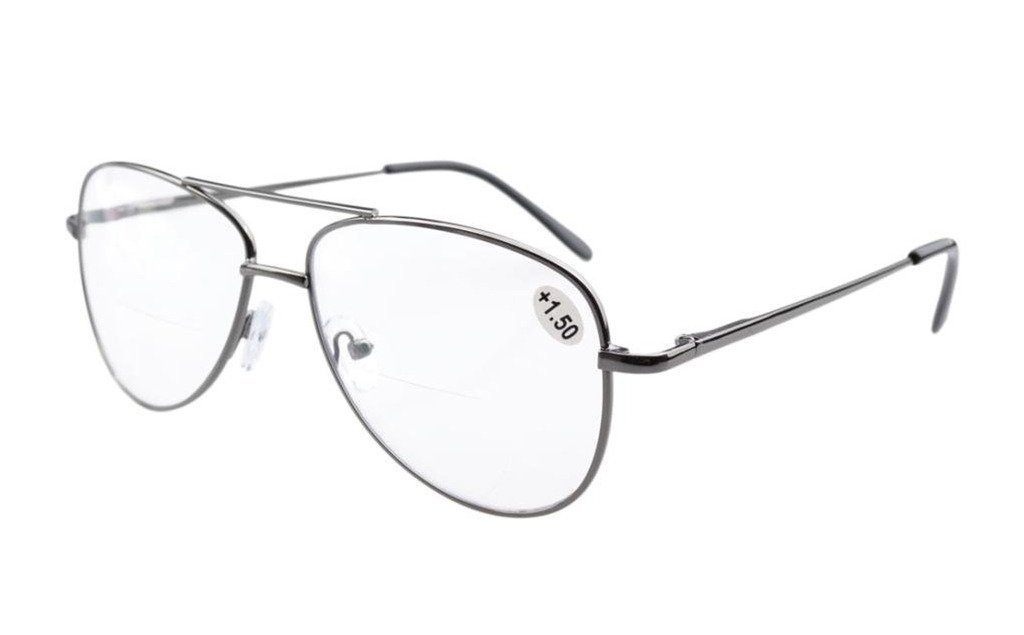 Eyekepper Pilot Bifocal Reading Glasses - Polycarbonate Lens, Spring Temple, Lightweight & Durable (Perfect for Reading, Computer Work & Hobbies)