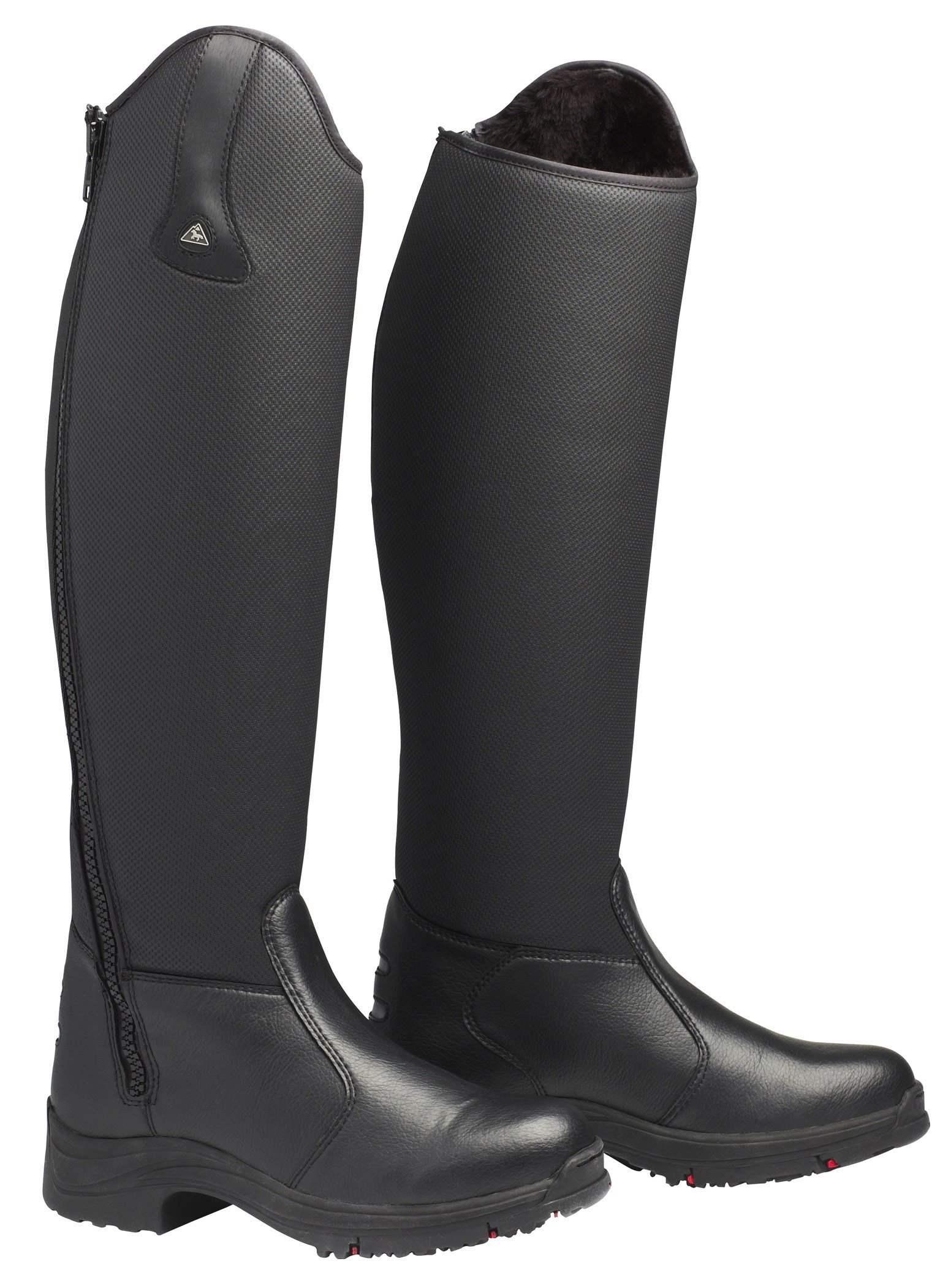 Men's Waterproof Winter Riding Boots - Size 10 Wide (10W) Black - Ideal for Snow, Motorcycle & Outdoor Activities