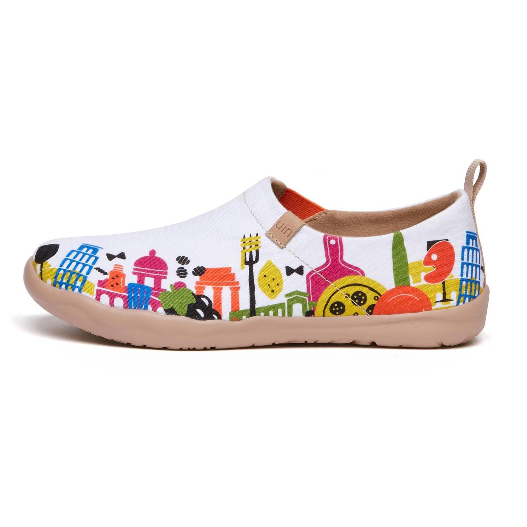 UIN Women's Lightweight Slip-On Loafers - Artistic Hand-Painted Travel Shoes | Comfortable Casual Sneakers for Walking | Perfect for Vacation, City Exploration & Daily Wear (Toledo I Destination Collection)