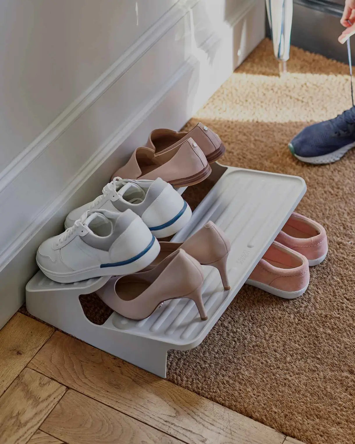 Space Saving Shoe Rack Organizer - NEW Shoe In™ Closet Storage Solution for Shoes (Various Sizes) - Perfect for Bedroom, Entryway & Small Apartment Organization