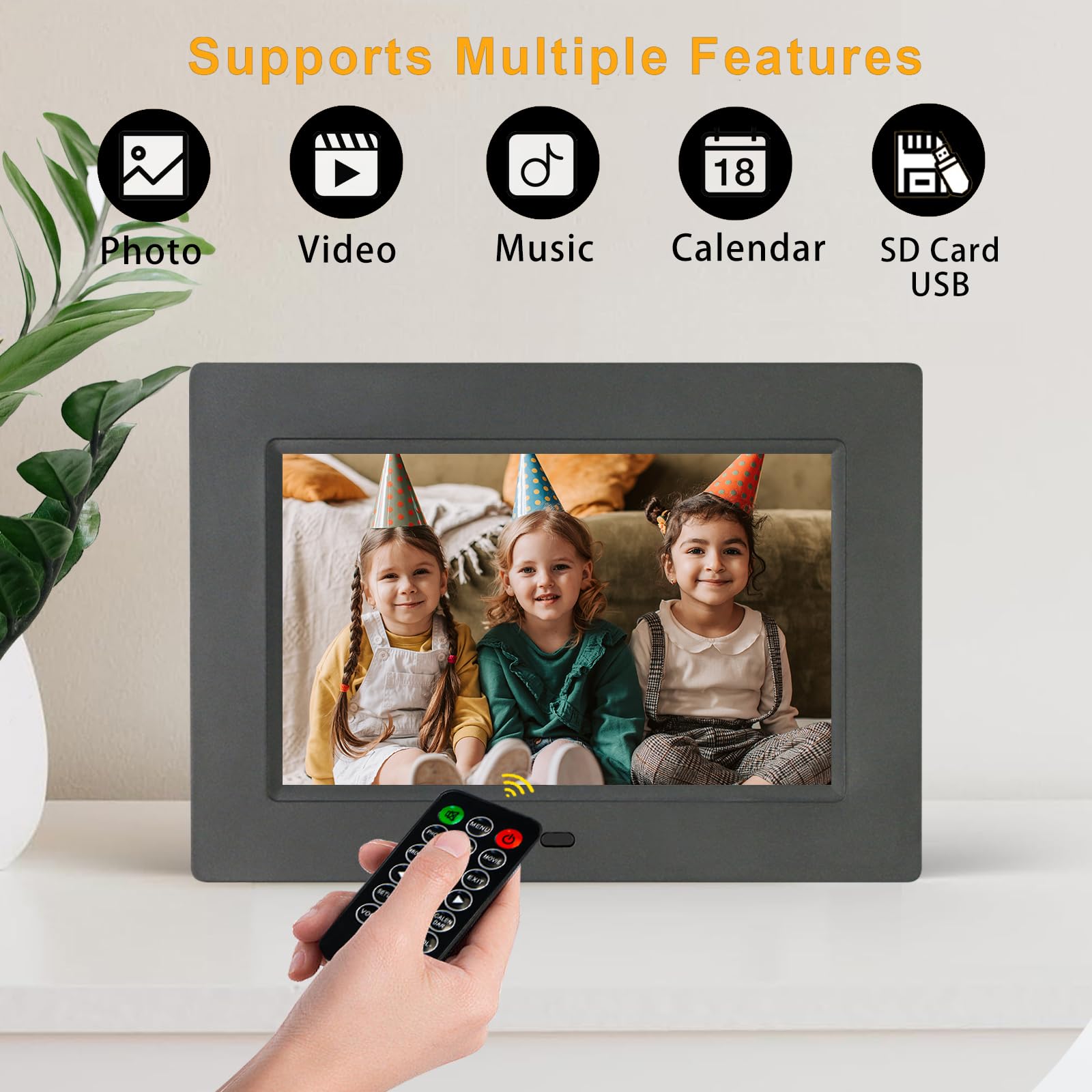Best Digital Picture Frame - 10.1 Inch HD Electronic Photo Frame with Slideshow, Supports SD Card & USB - Perfect for Home, Office, and Gift Giving