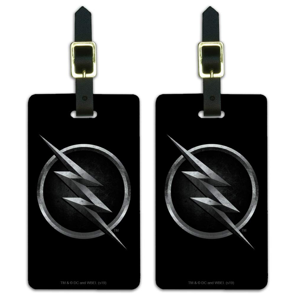 The Flash TV Series Zoom Logo Luggage ID Tags - 2-Pack Personalized Suitcase Tags for Carry-On Bags, Travel Accessories for Fans & Collectors - Perfect for Conventions, Cosplay & Gift Giving
