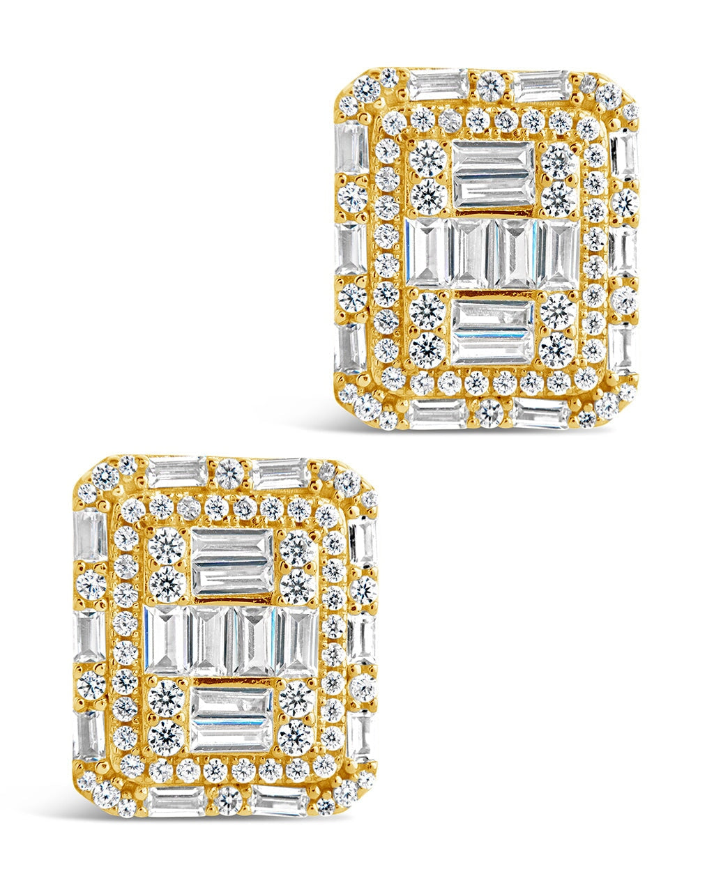 Jana Square CZ Stud Earrings for Women - Sparkling Cubic Zirconia Stud Earrings - Perfect for Everyday Wear, Parties & Gifts