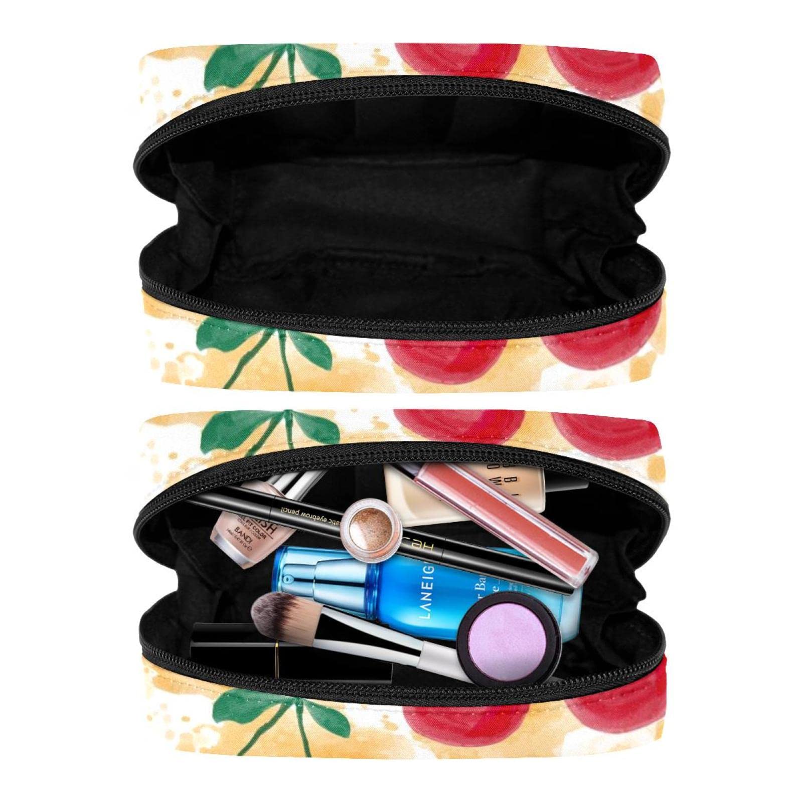 Women's Red Cherry Cosmetic Bag - Travel Makeup Pouch for Toiletries & Organizer