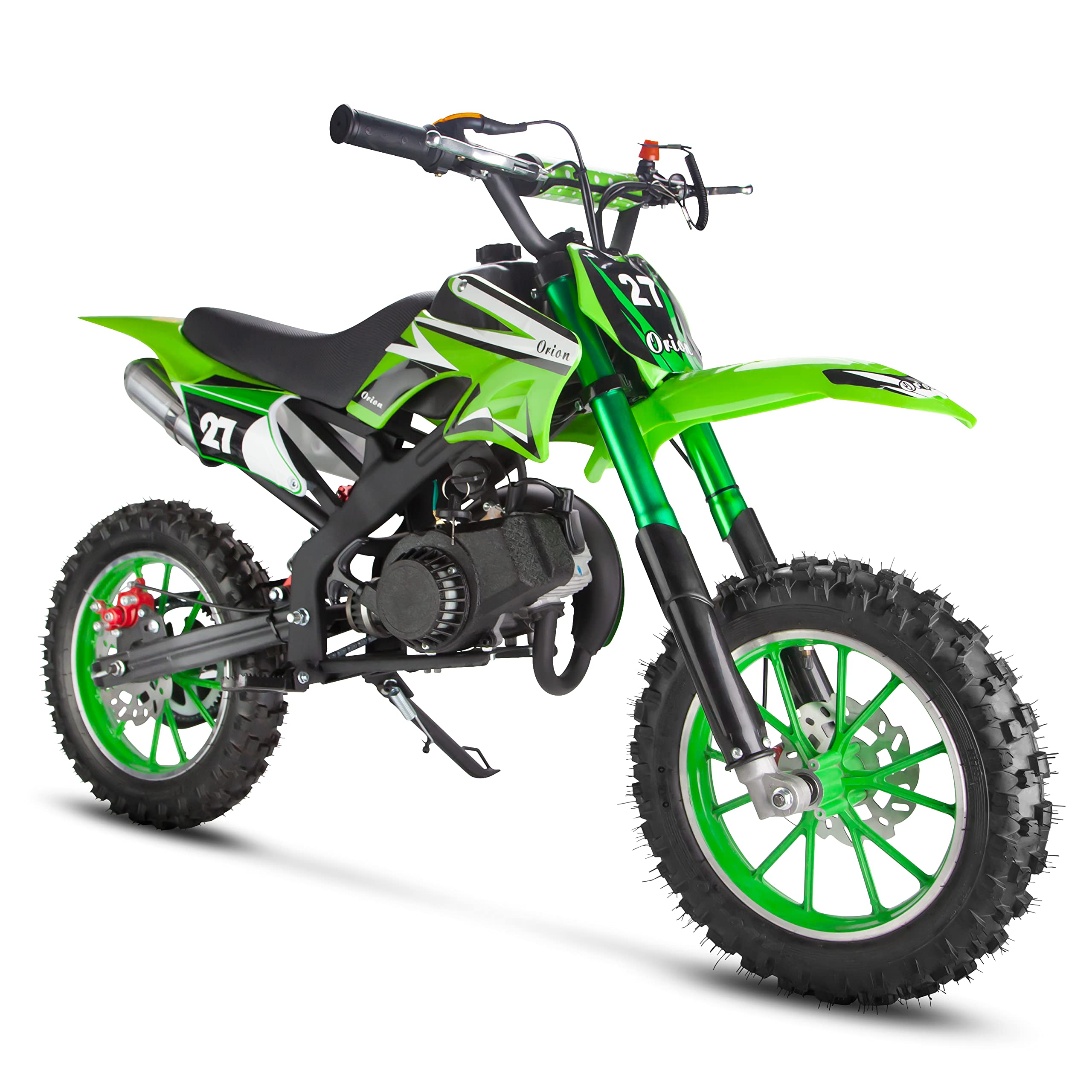 49cc Kids Dirt Bike - 2-Stroke Mini Pit Bike for Boys & Girls Ages 8-14 | Off-Road Gas Motorcycle in Green | Perfect Christmas Gift for Young Riders | Ideal for Backyard Trails, Off-Road Adventures & Beginner Motocross Training