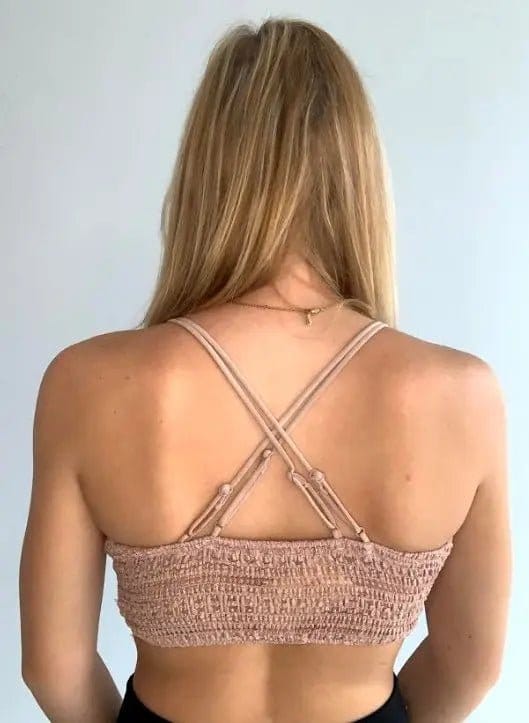 Mauve Crochet Lace Bralette - Comfortable Women's Underwear for Summer, Yoga & Layering | Soft Bralette Top for Casual Wear & Boho Outfits